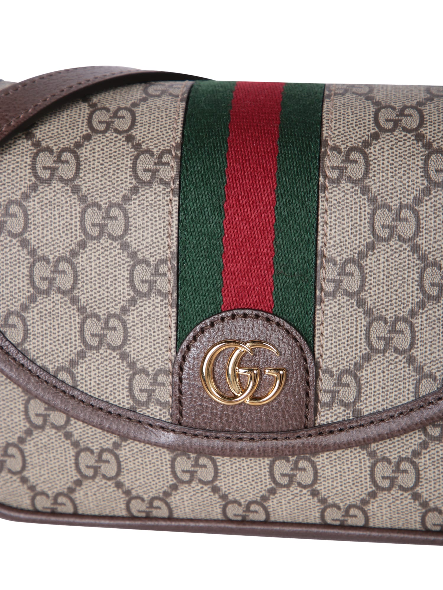 Shop Gucci Ophidia Messenger Monogram Beige Bag