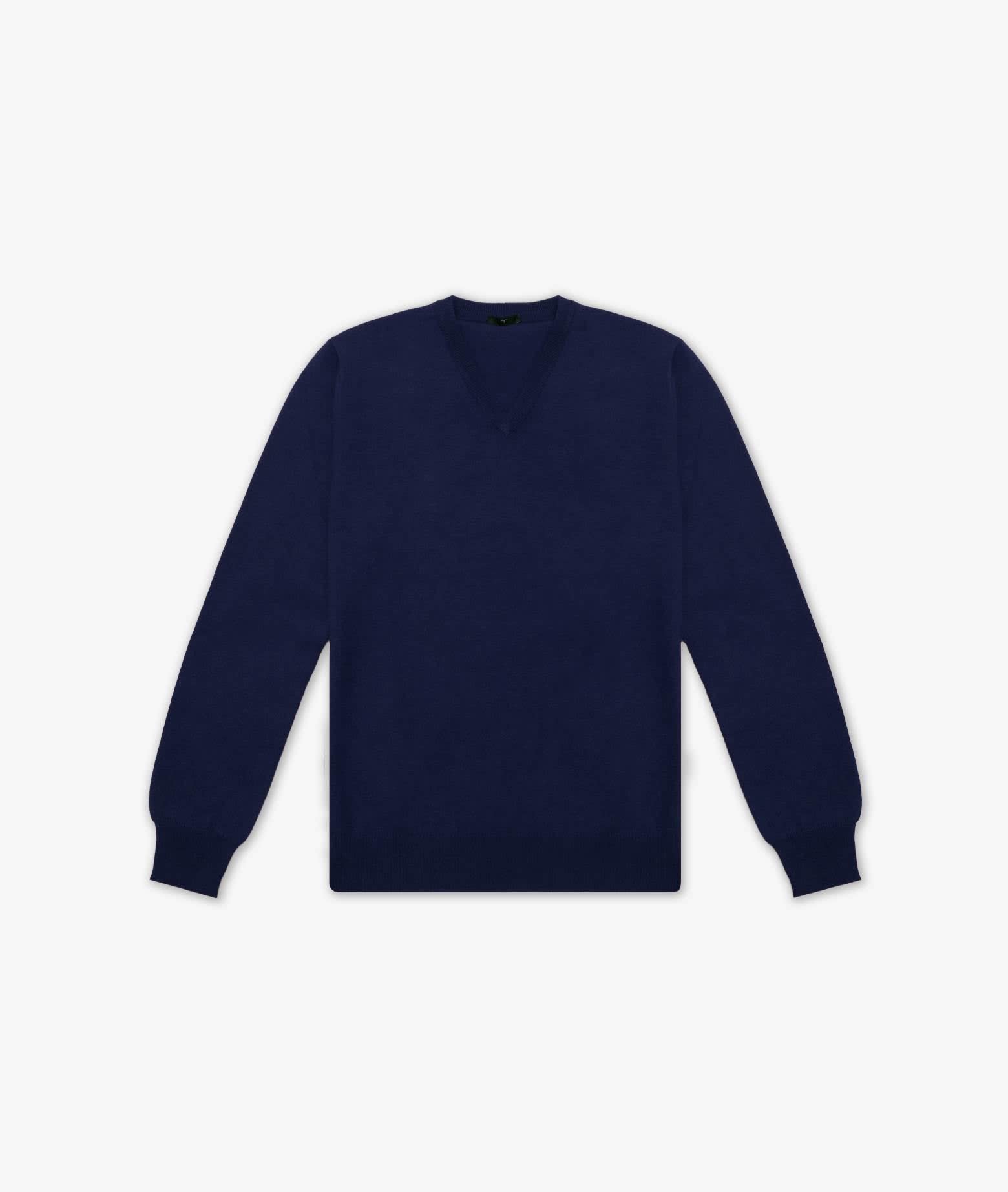 Larusmiani V-neck Sweater Bachelor Sweater In Dark Blue