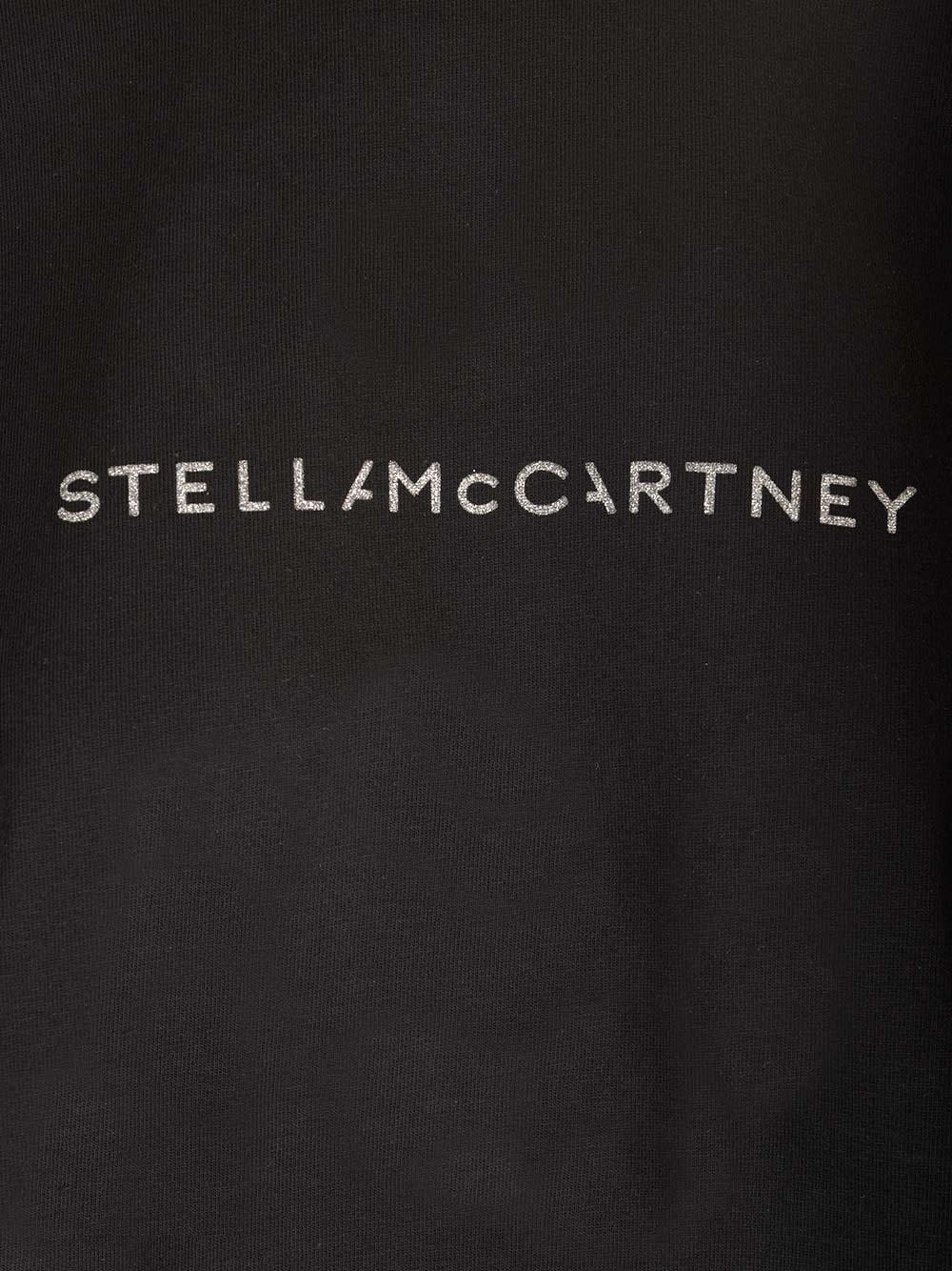 Shop Stella Mccartney Logo Printed Crewneck T-shirt In Nero