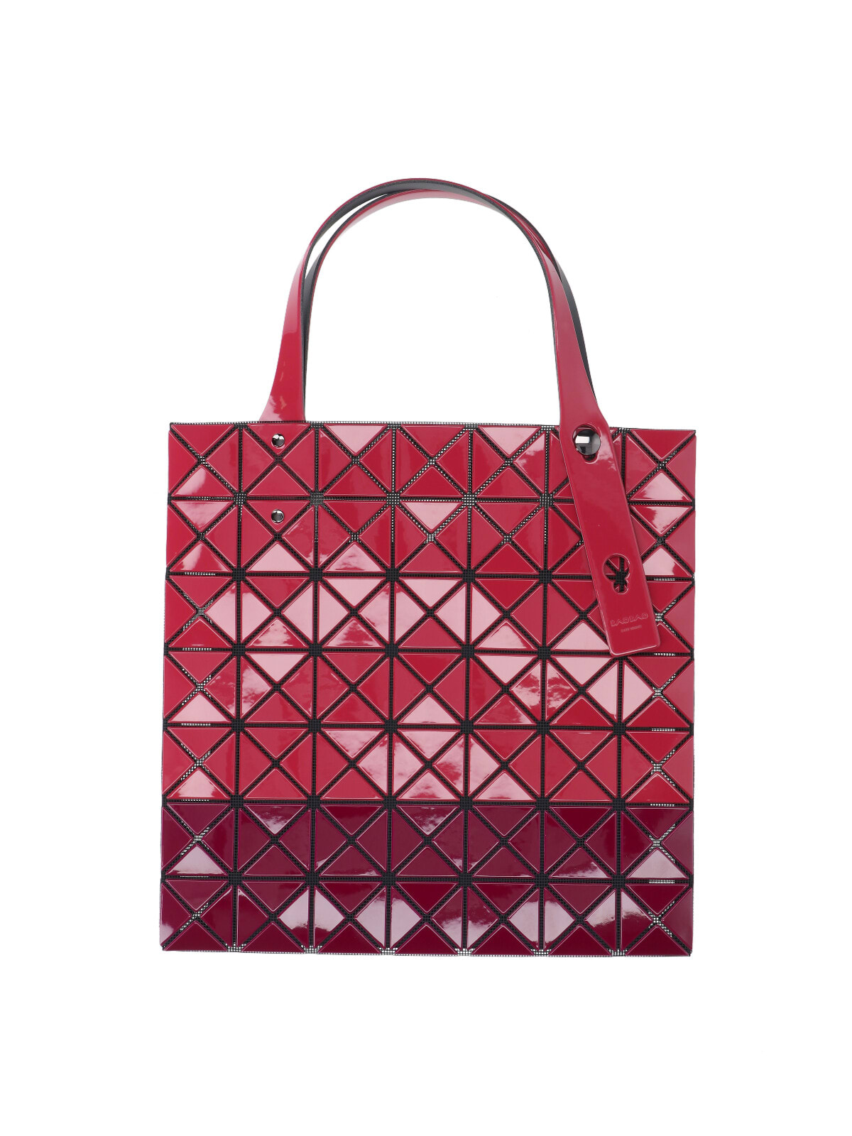Bao Bao Issey Miyake Geometric Tote Bag Glossy Finish In Red
