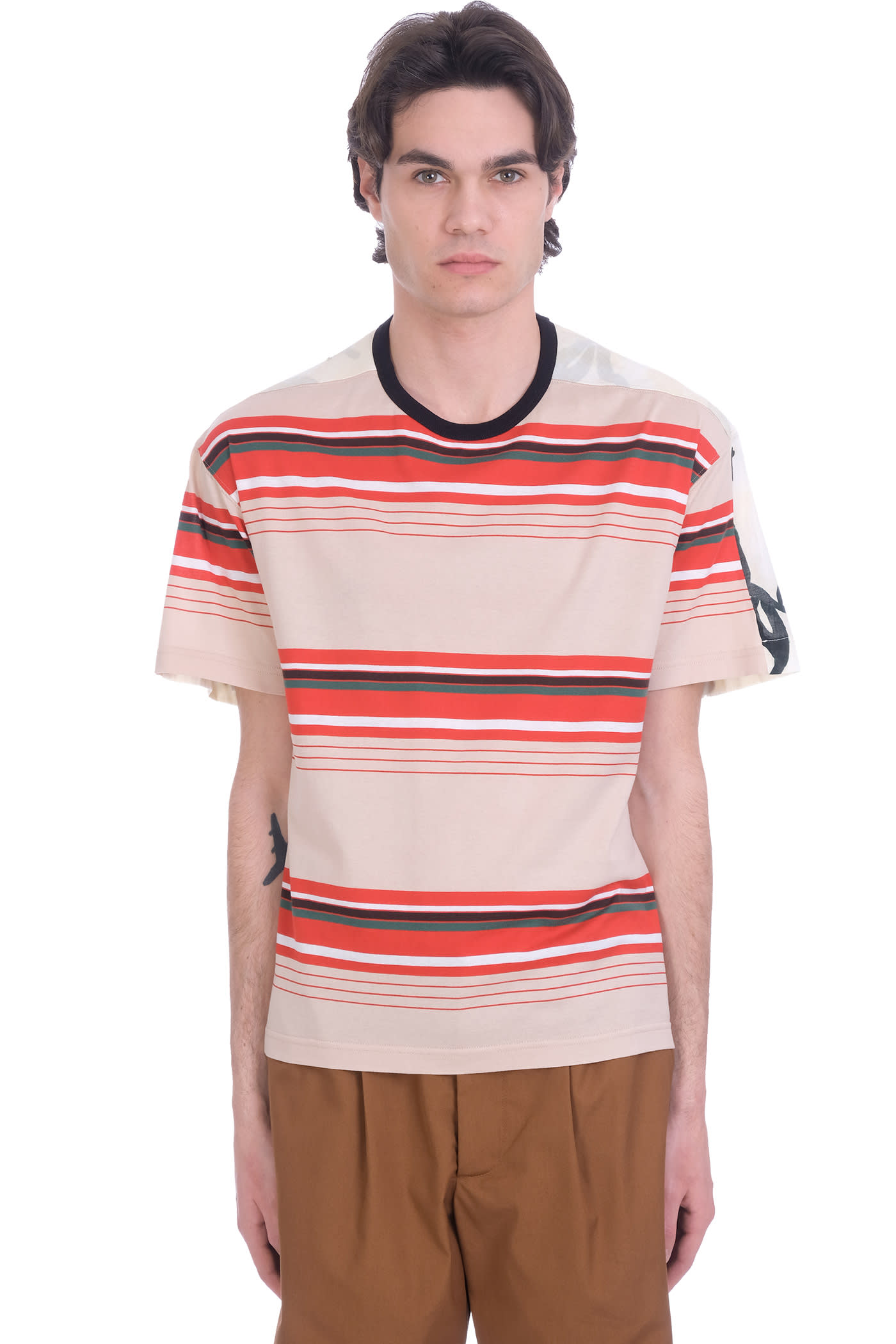Marni T-shirt In Multicolor Cotton