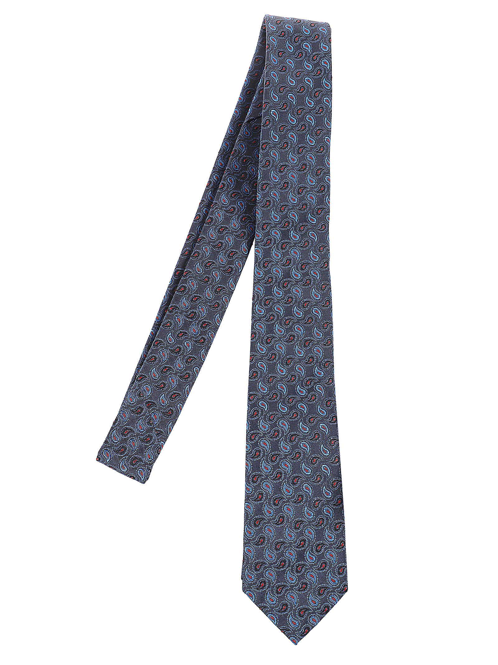 Shop Etro Tie In Blu Fantasia