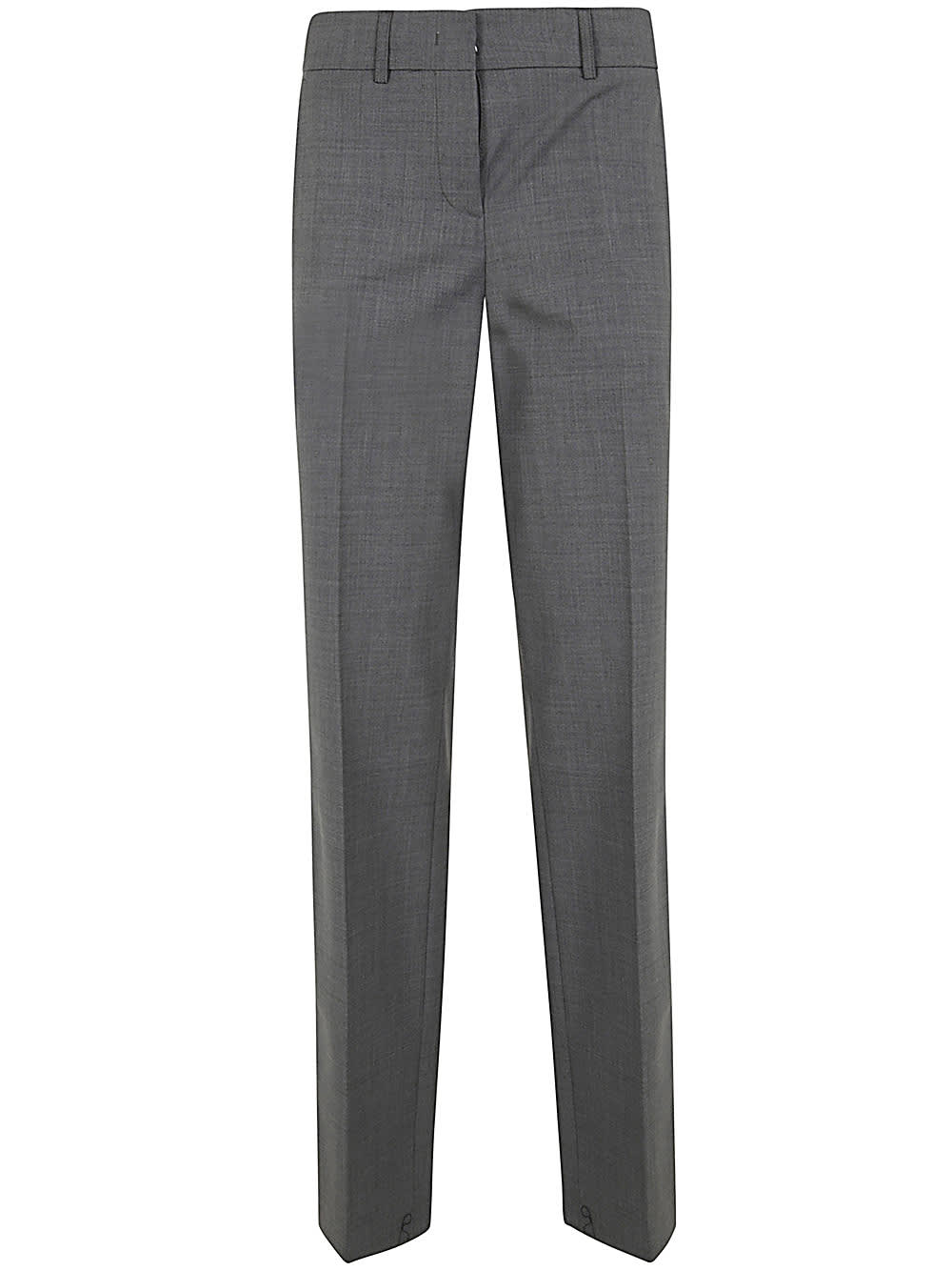 Shop Drhope Straight Trousers In Medium Grey