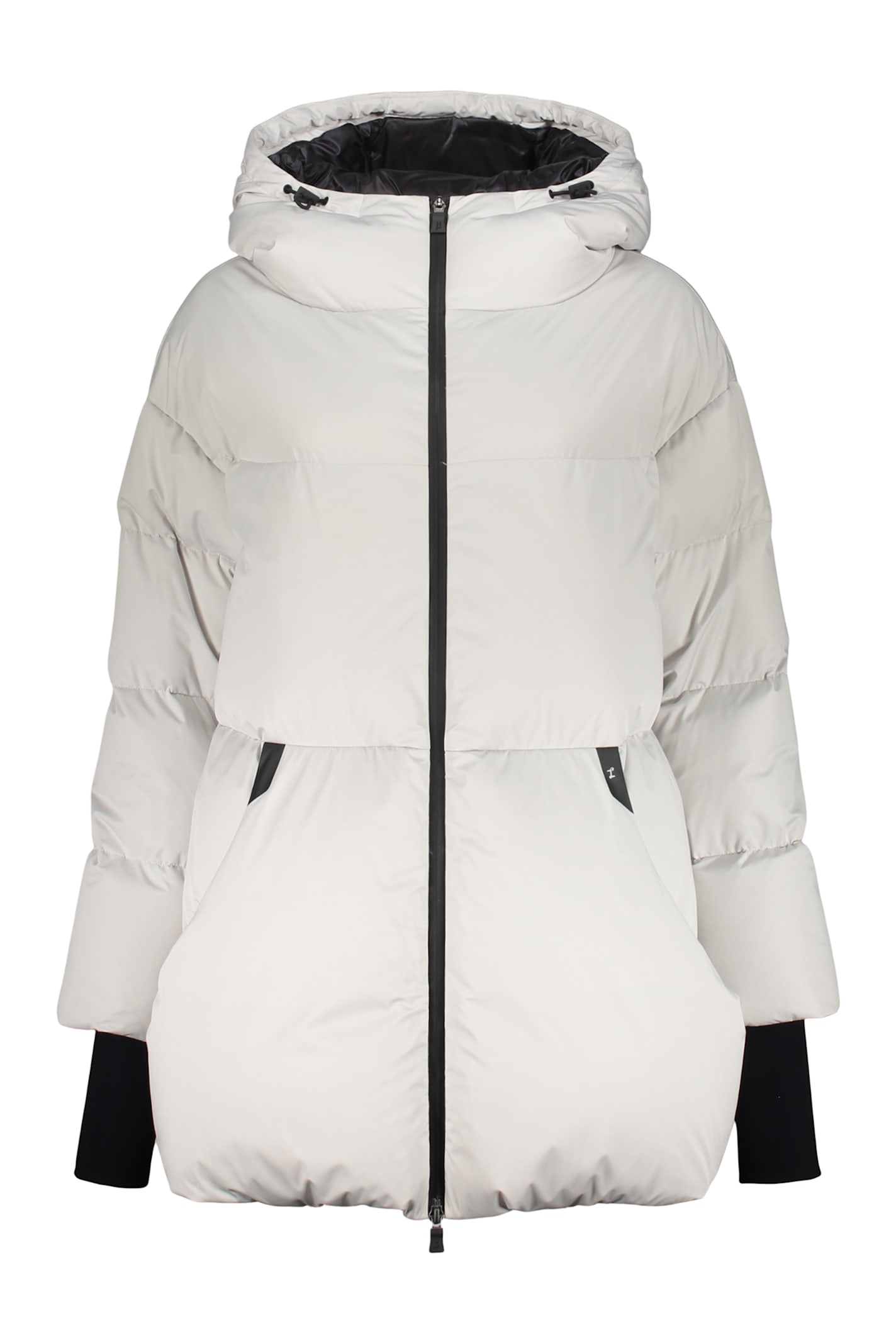 Herno Modern White Puffer Jacket With Hood And Zip In White