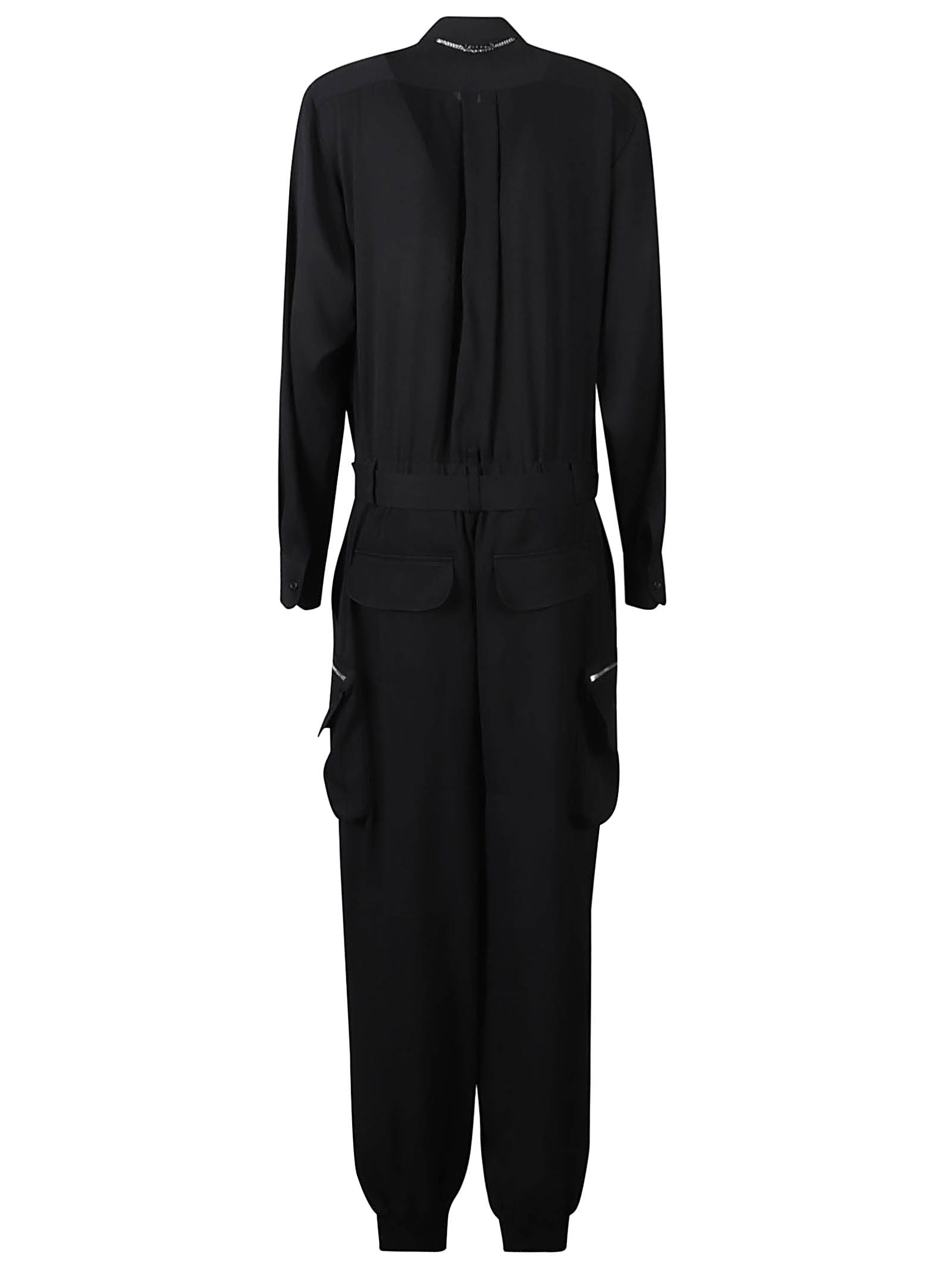 Shop Dsquared2 Fluid Cargo Overall Jumpsuit In Black