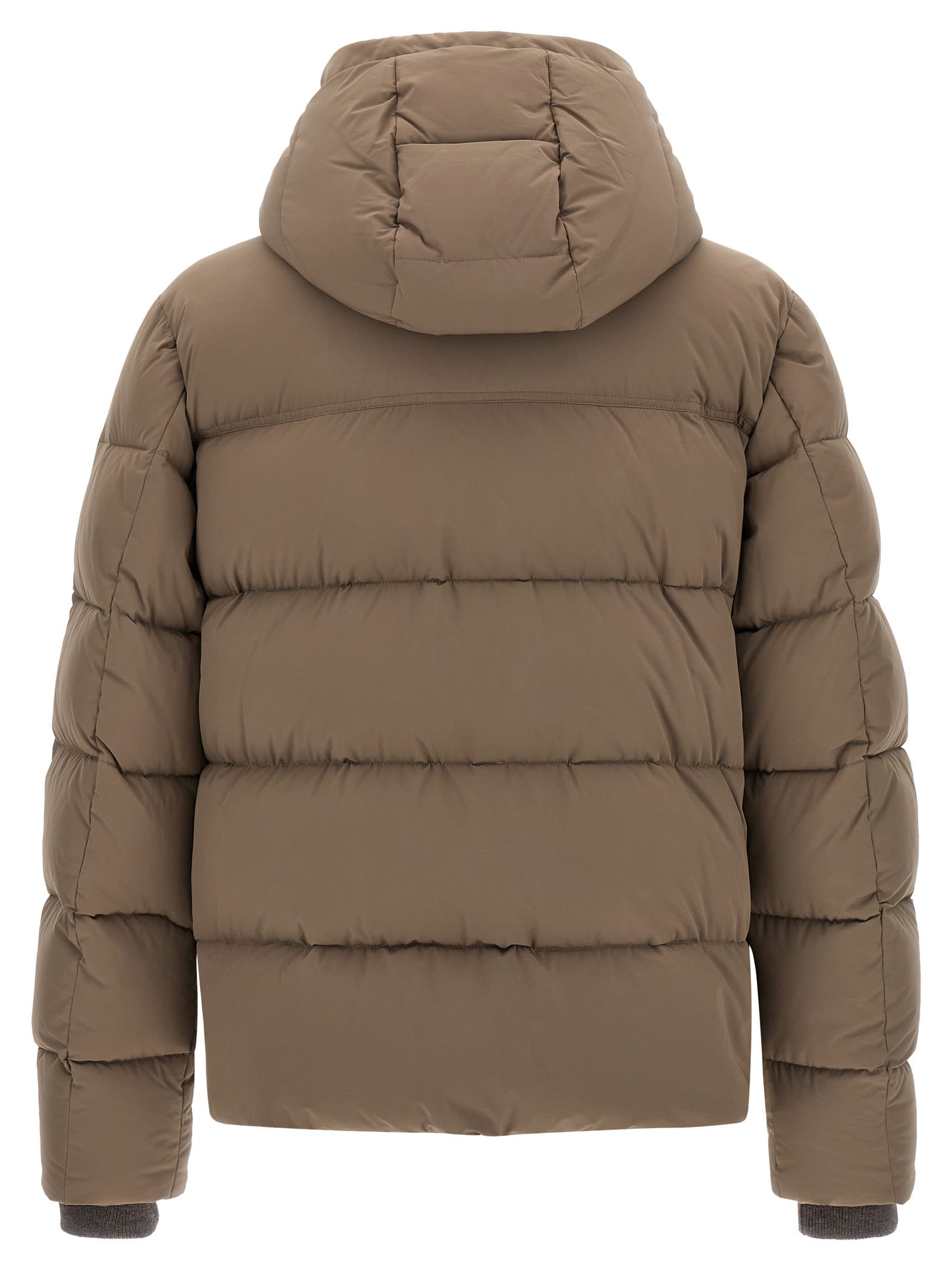 Moorer Alarick Quilted Flap-pocket Jacket In Brown