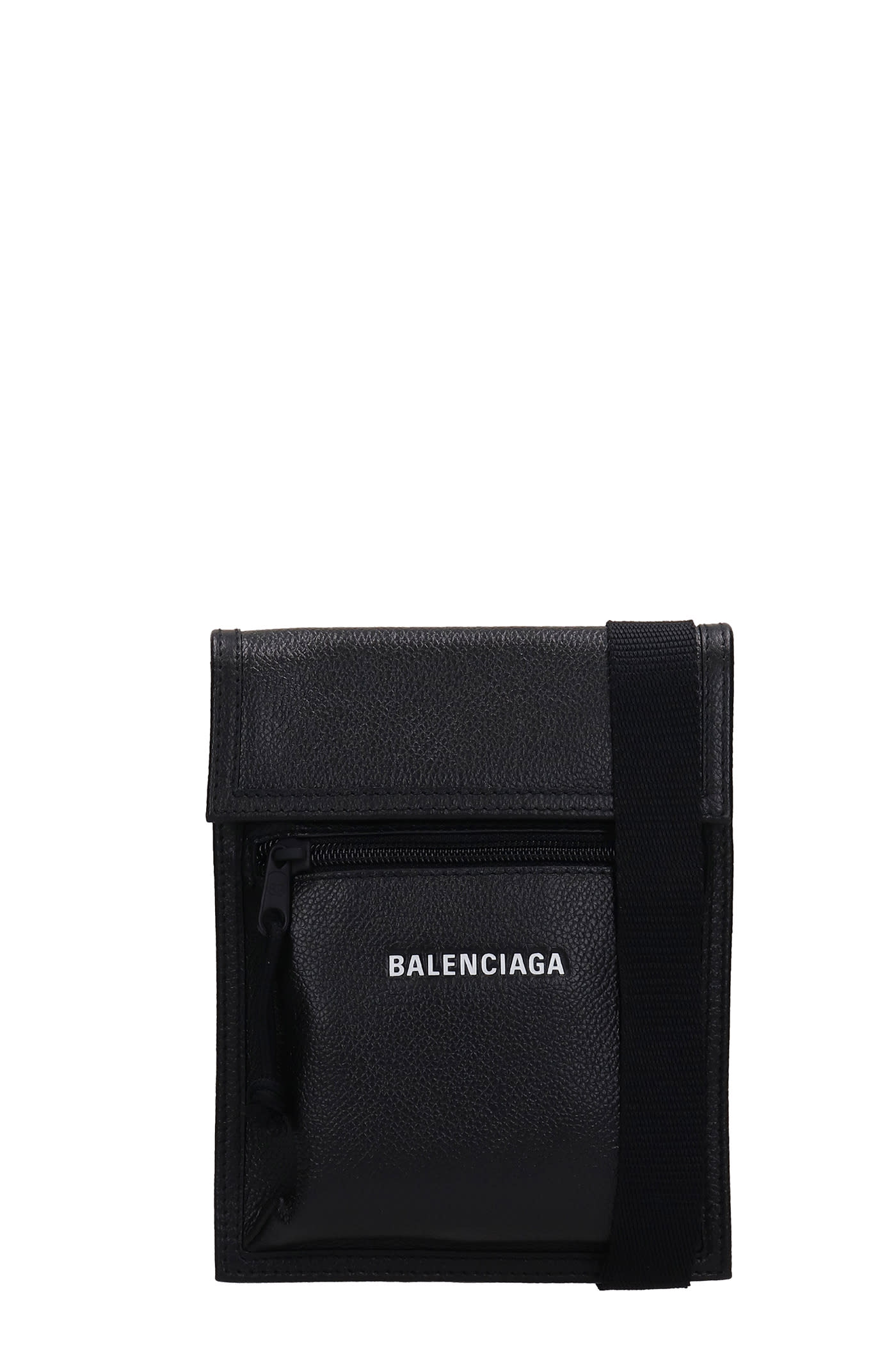 Balenciaga Waist Bag In Black Leather