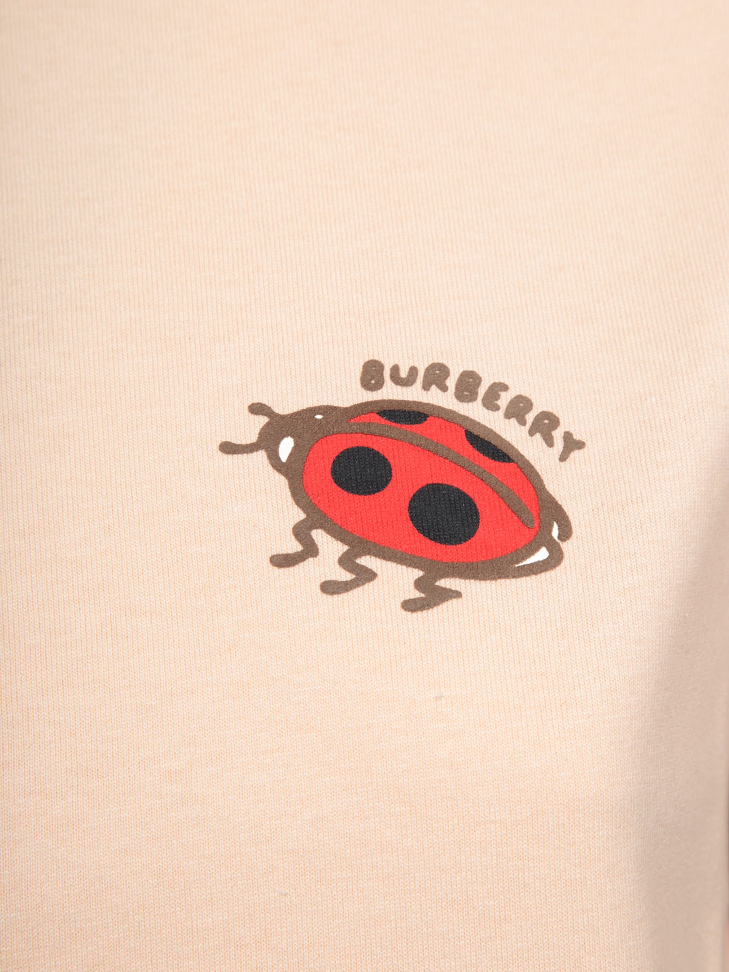 Burberry Ladybug Logo T-shirt In Beige