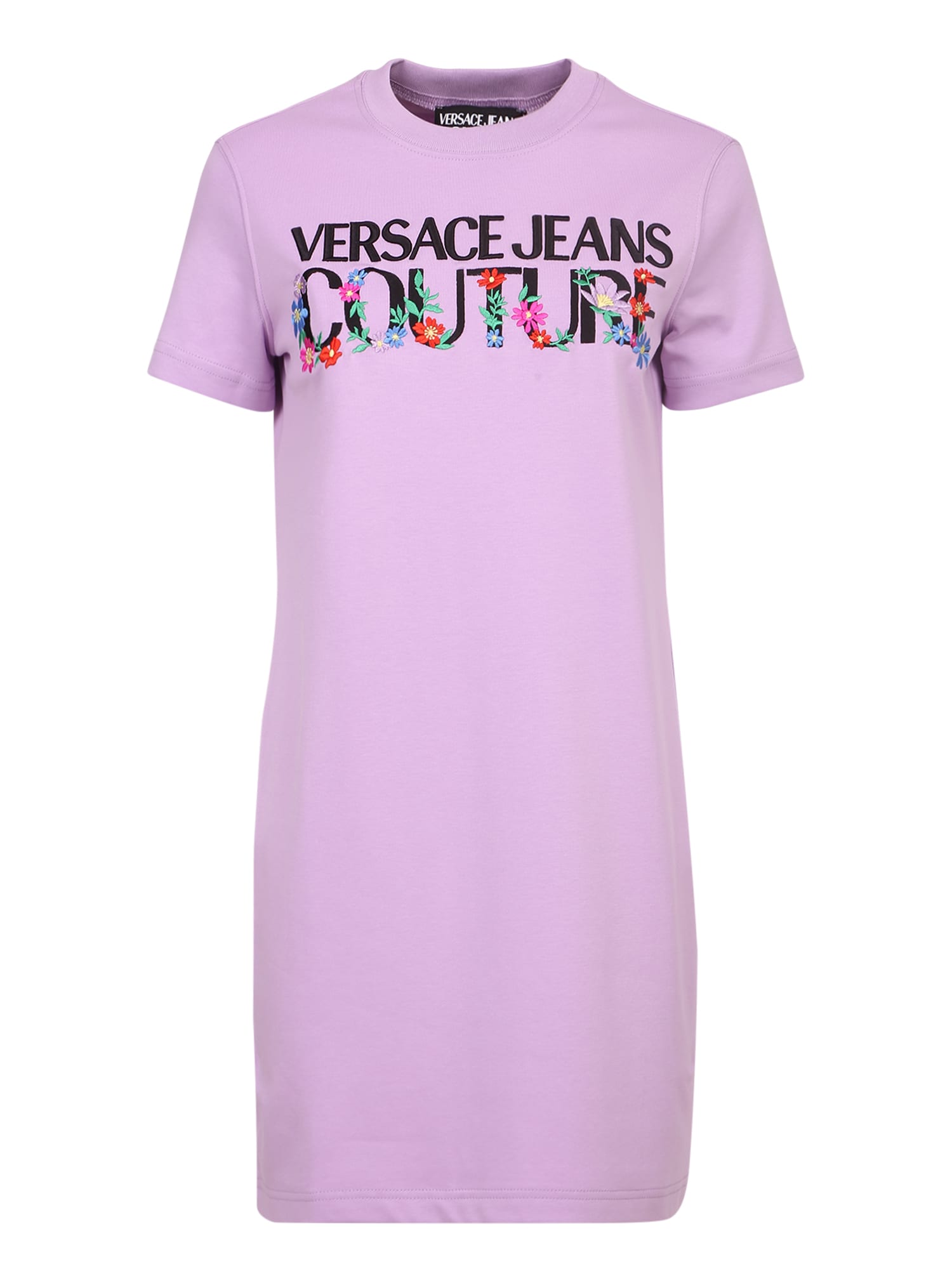 Versace Jeans Couture Logo-embroidered T-shirt Dress