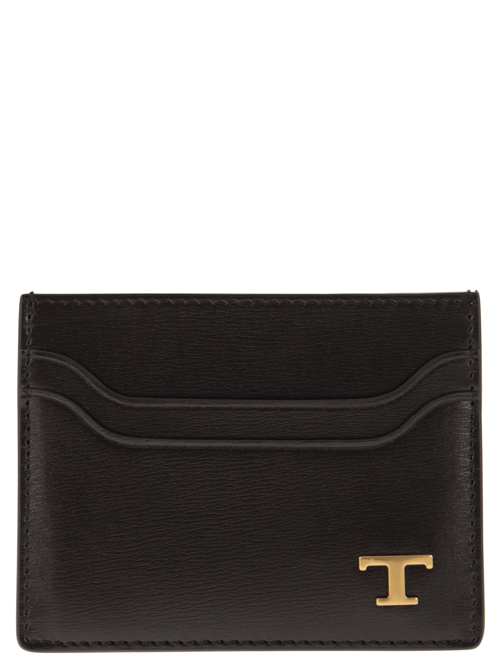 TOD'S LEATHER CARD HOLDER WITH LOGO