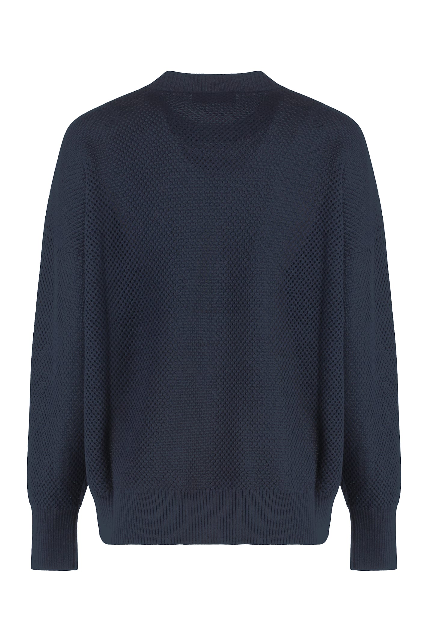 Fabiana Filippi Crew-neck Sweater With Lurex In Blue