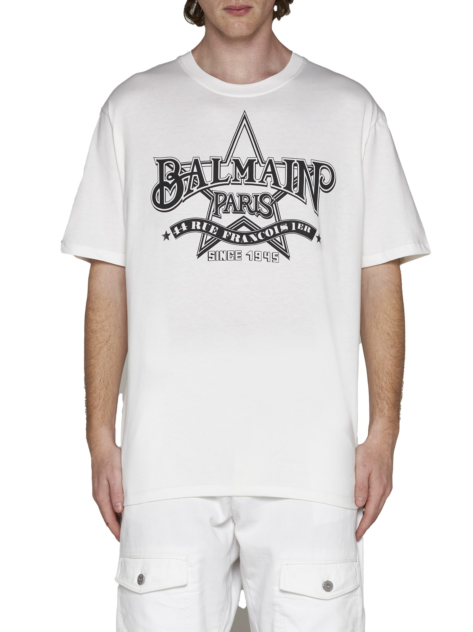 Shop Balmain T-shirt In White
