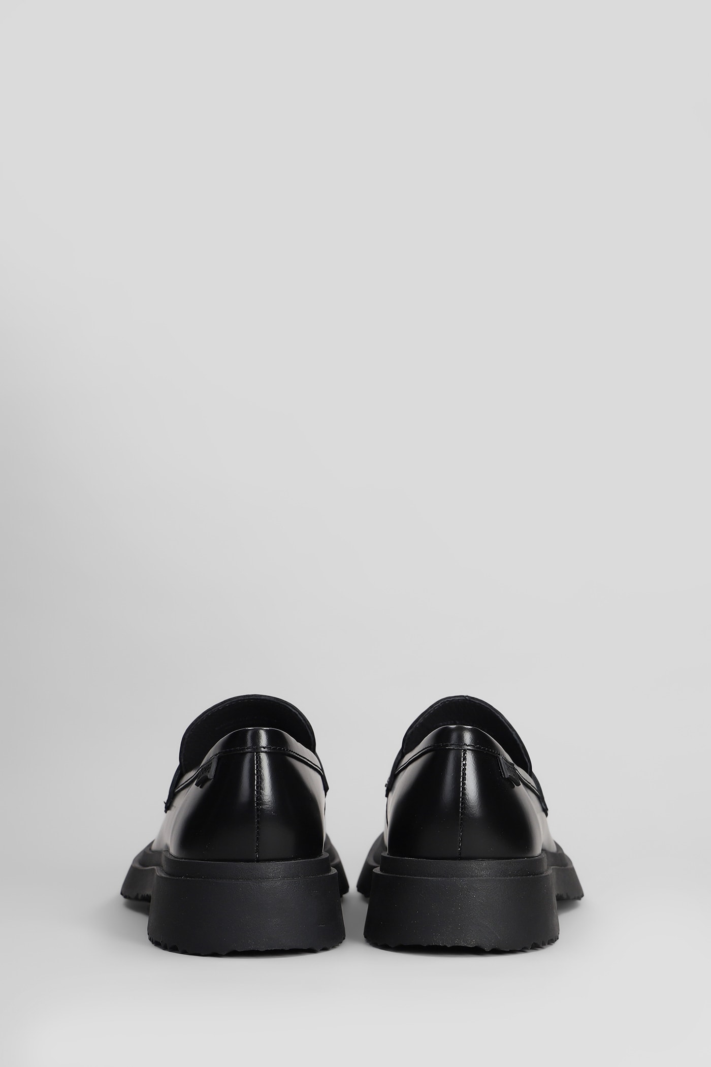 Camper Walden Loafers In Black Leather In Black