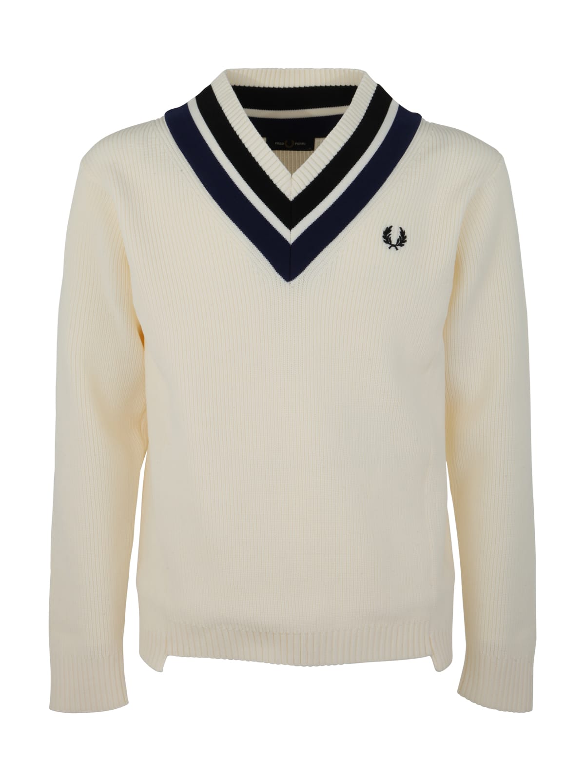 Fred Perry Fp Striped V-neck Jumper
