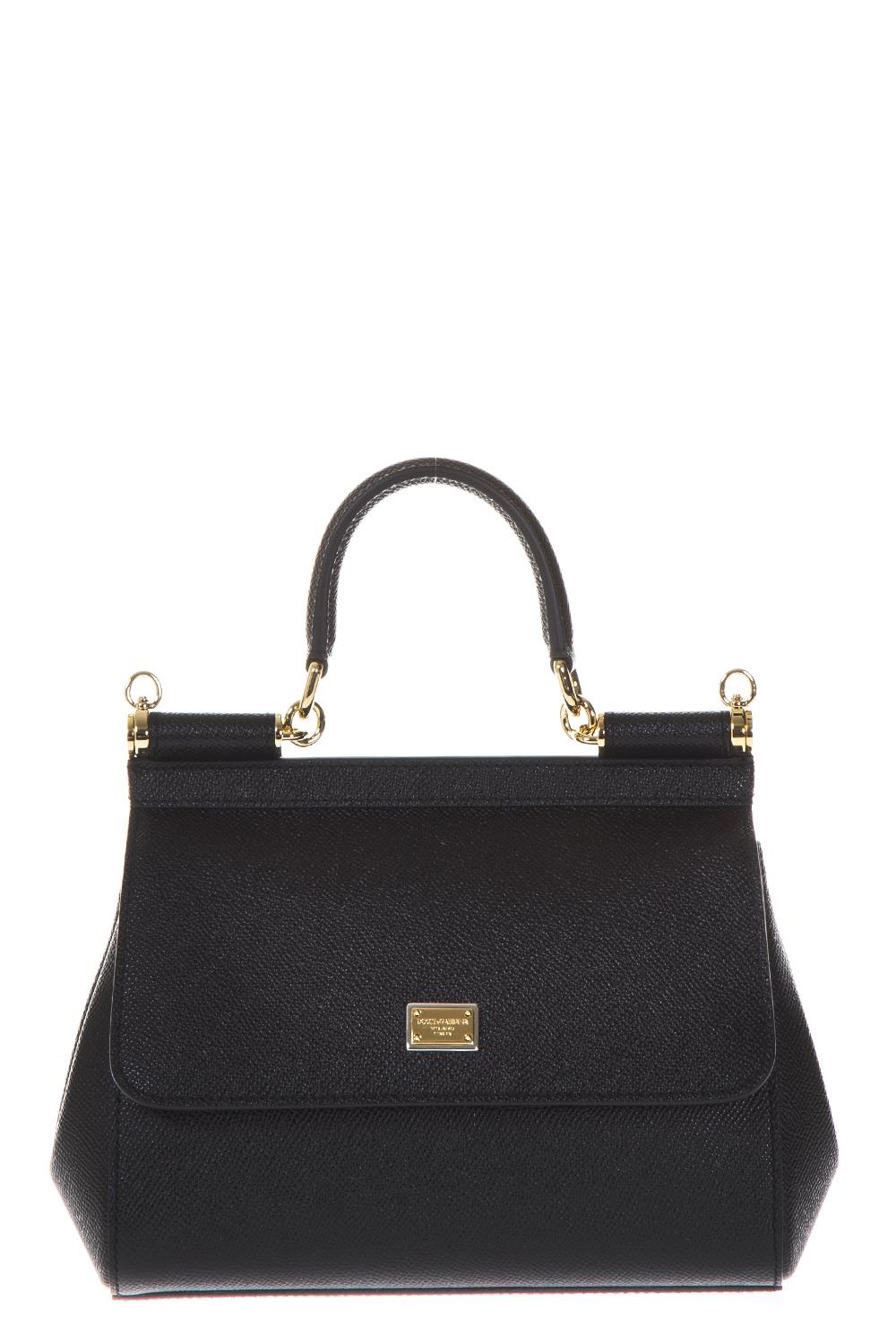 Dolce & Gabbana Mini Sicily Black Leather Bag