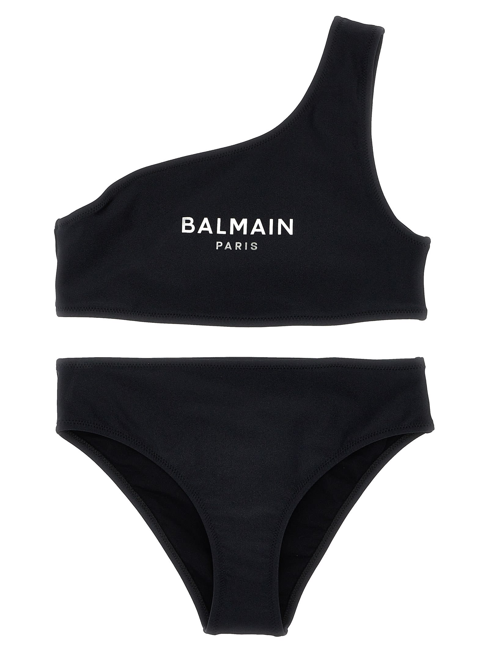 Balmain Logo-print Bikini In Black