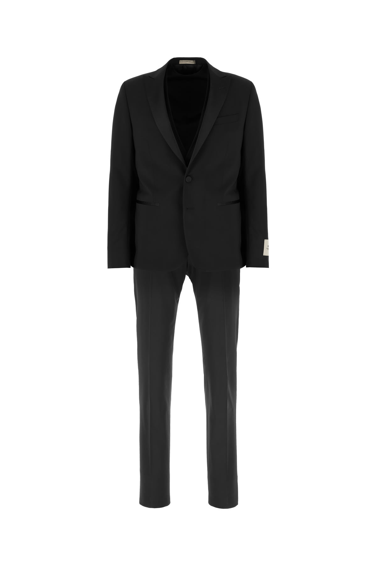 Black Stretch Wool Suit