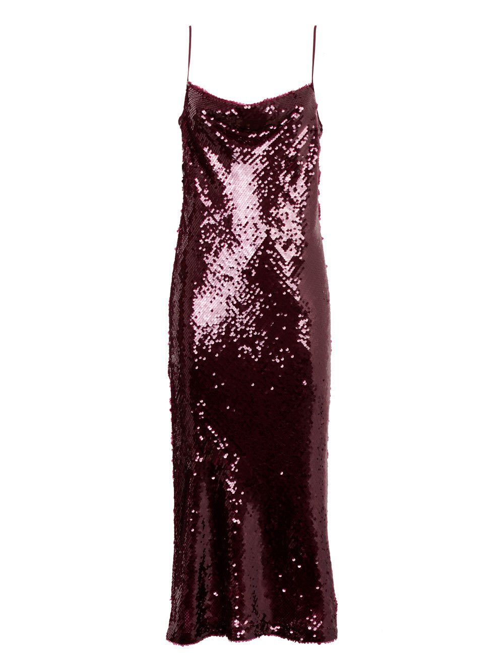 Shop Vince Vestito Cowl Slip Dress In Gar Garnet