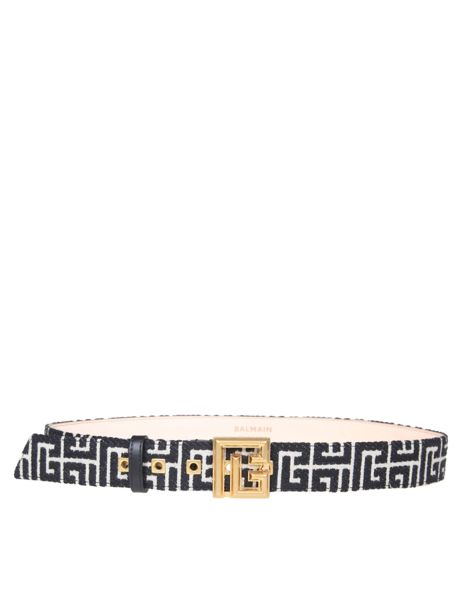 Balmain B-Monogram Reversible Leather Skinny Belt