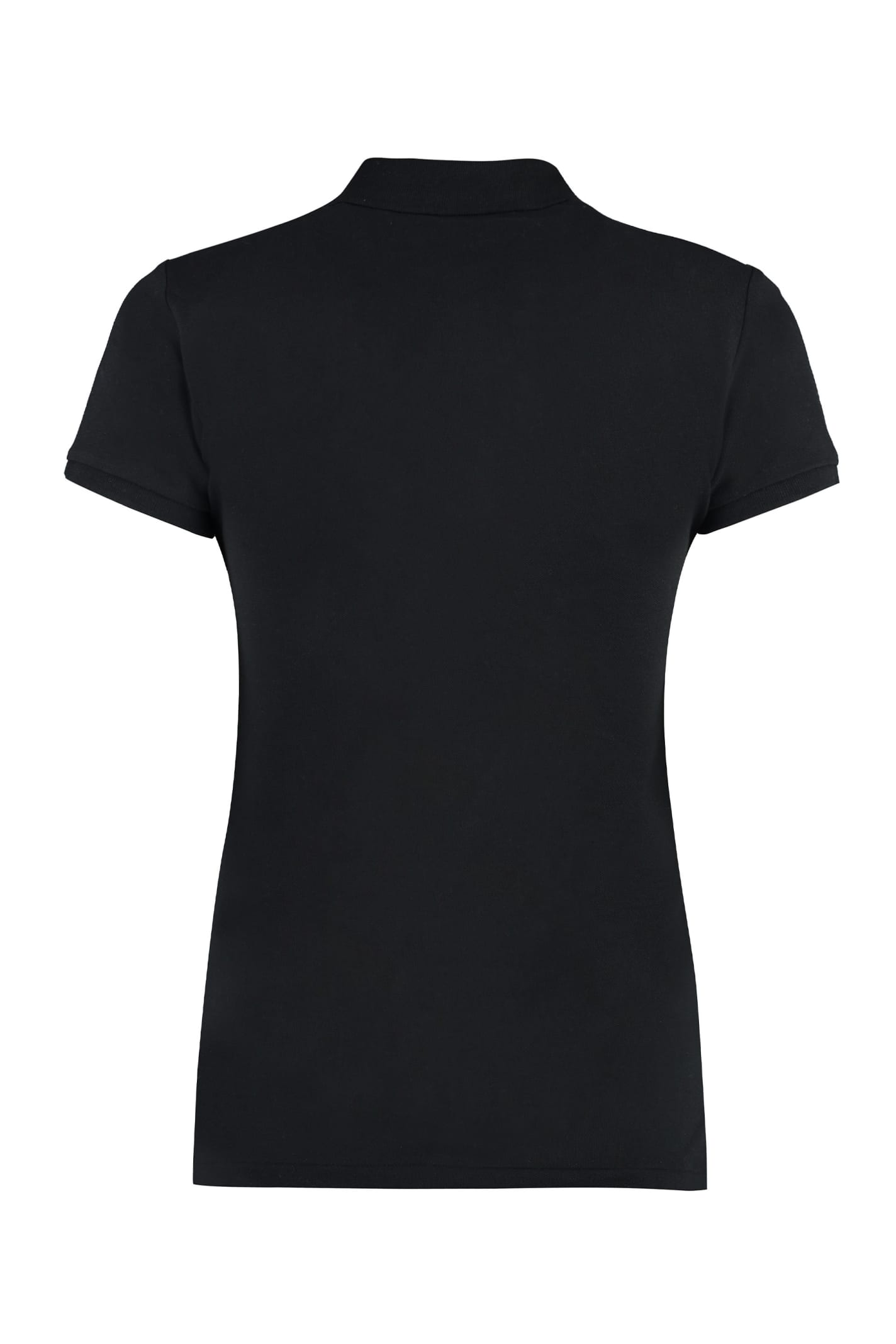 Shop Polo Ralph Lauren Stretch Cotton Piqu Olo Shirt In Black
