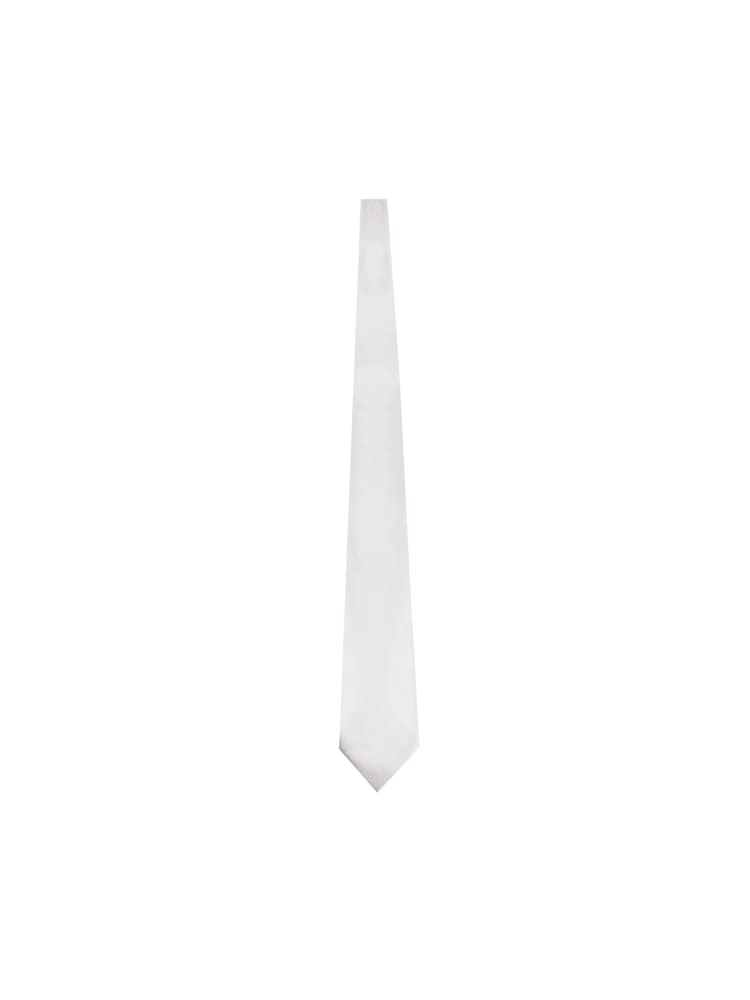 Ermenegildo Zegna Silk Satin Tie In White