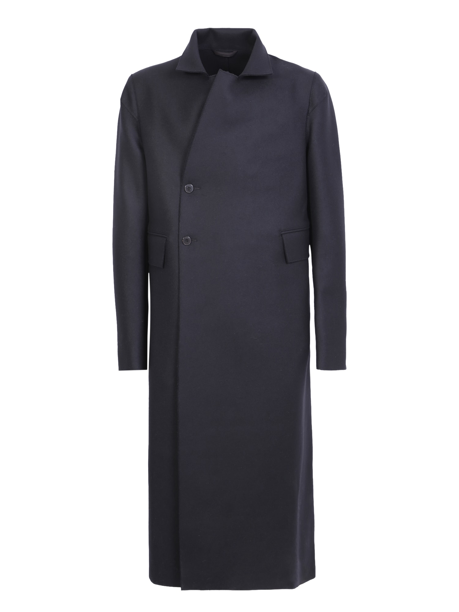 Shop Sapio Crossover Front Coat In Black