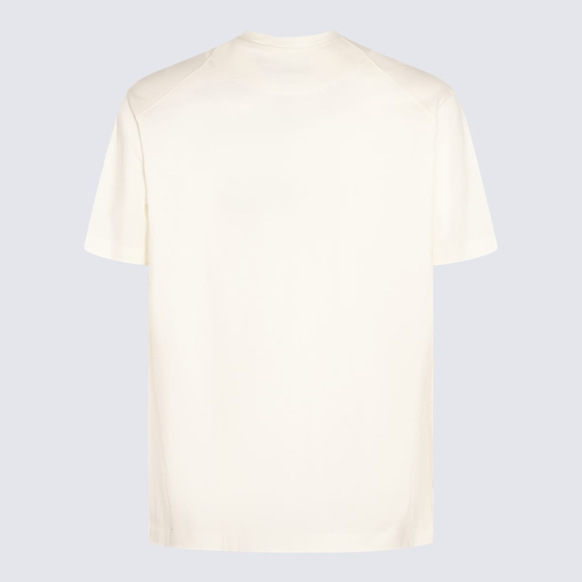Shop Y-3 Off White Cotton T-shirt In Beige