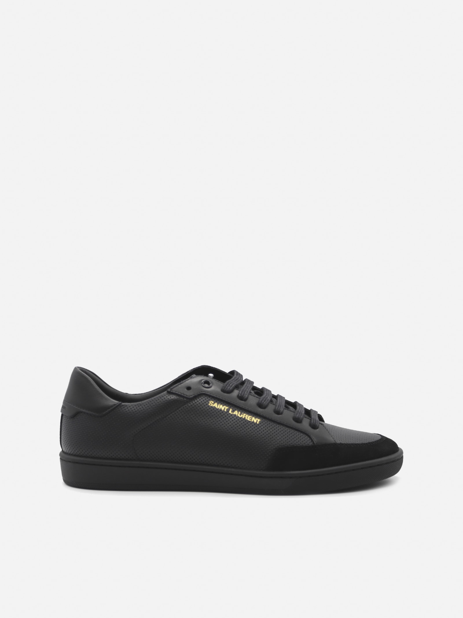 Saint Laurent Court Classic Sl / 10 Sneakers In Leather With Suede Inserts