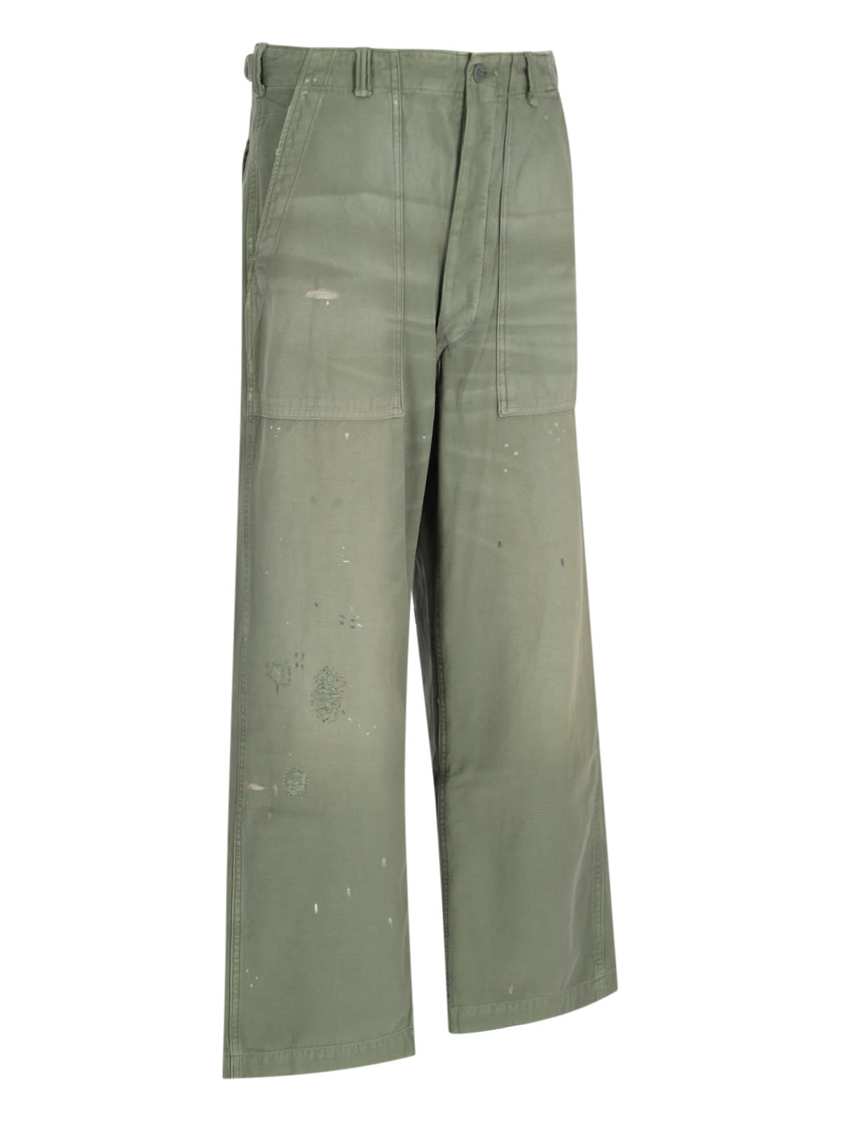 Shop Polo Ralph Lauren Wide Pants In Green