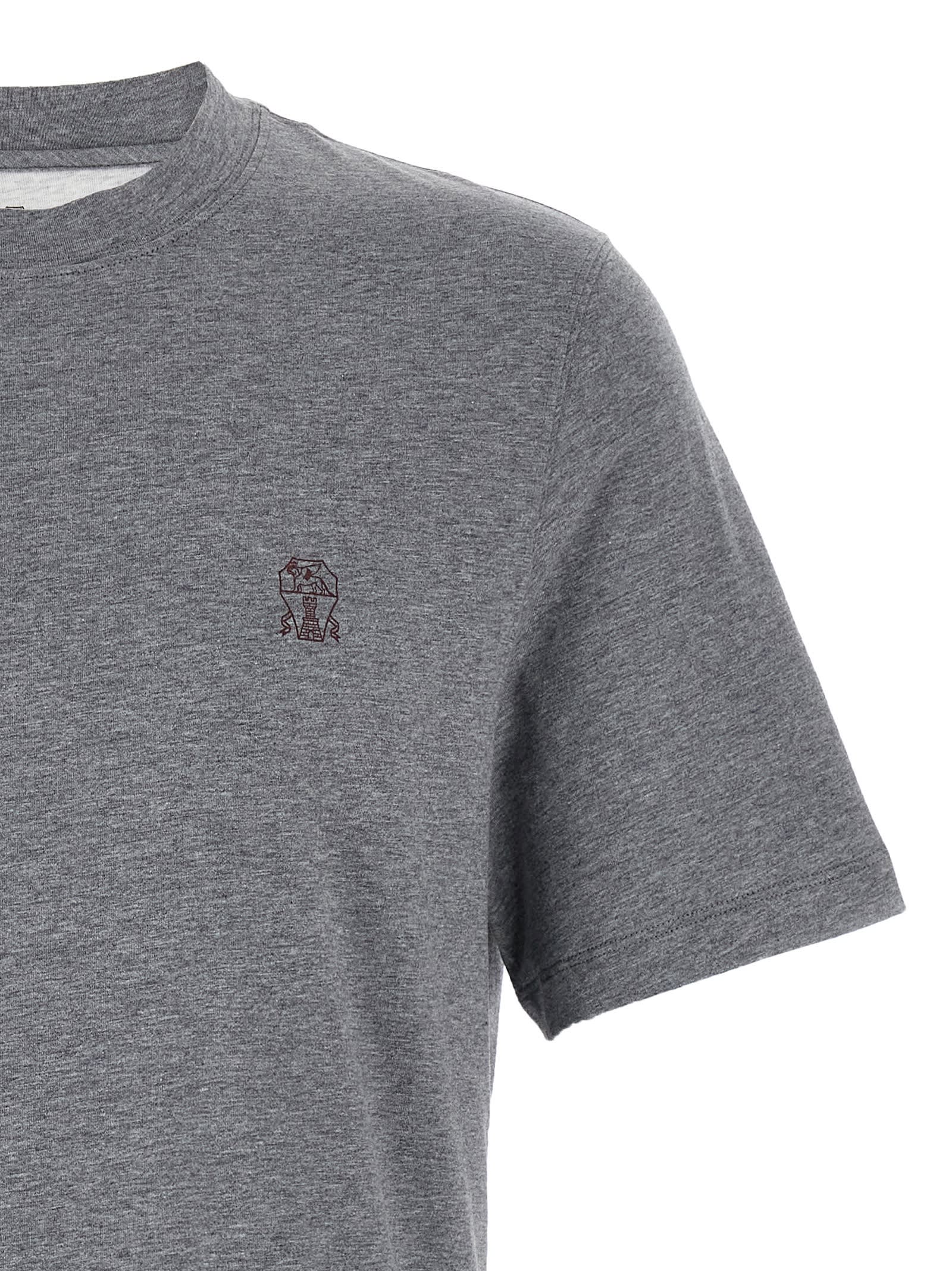 Brunello Cucinelli T-shirts In Gray