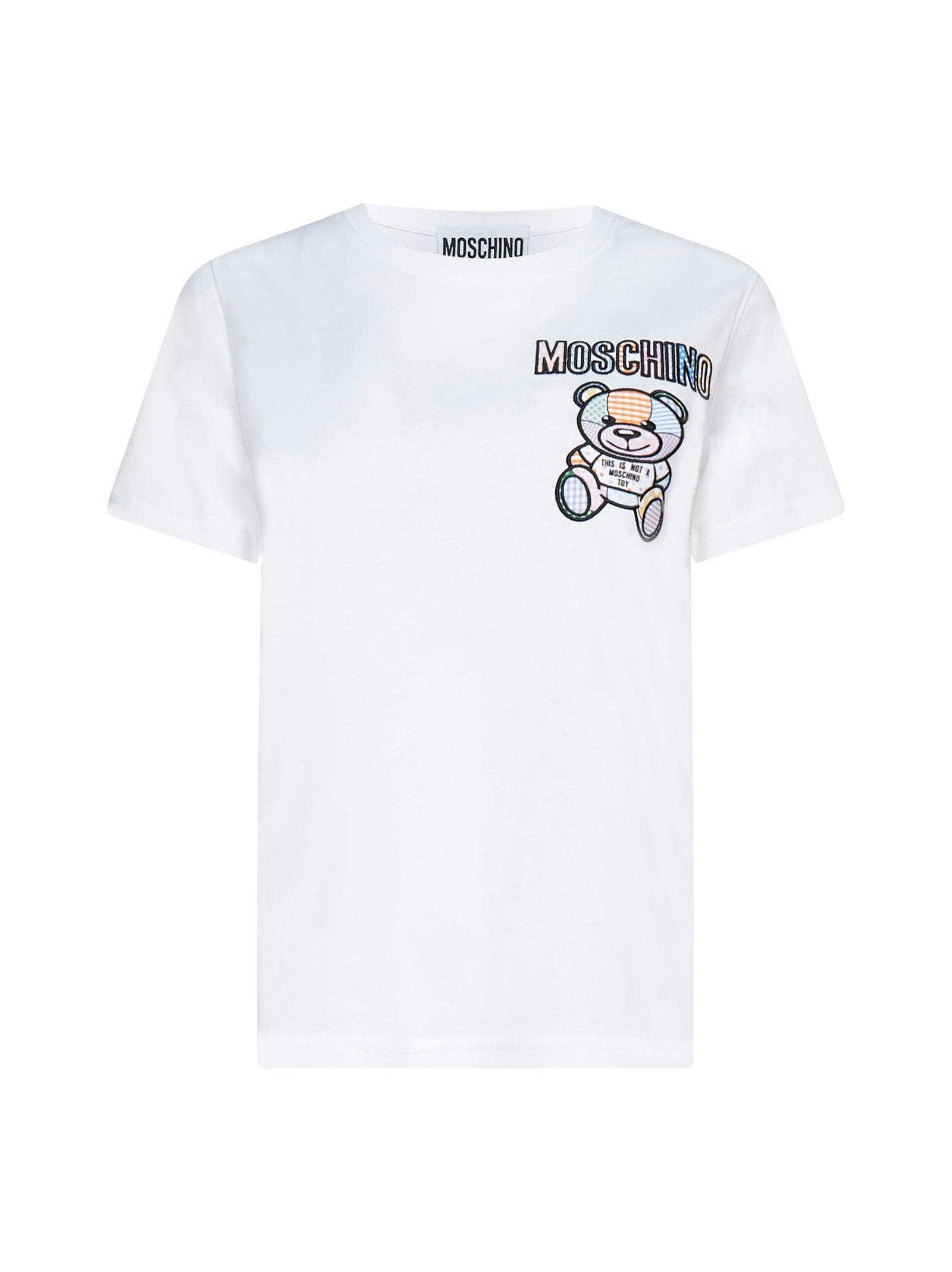 Teddy Bear Embroidered Crewneck T-shirt Moschino