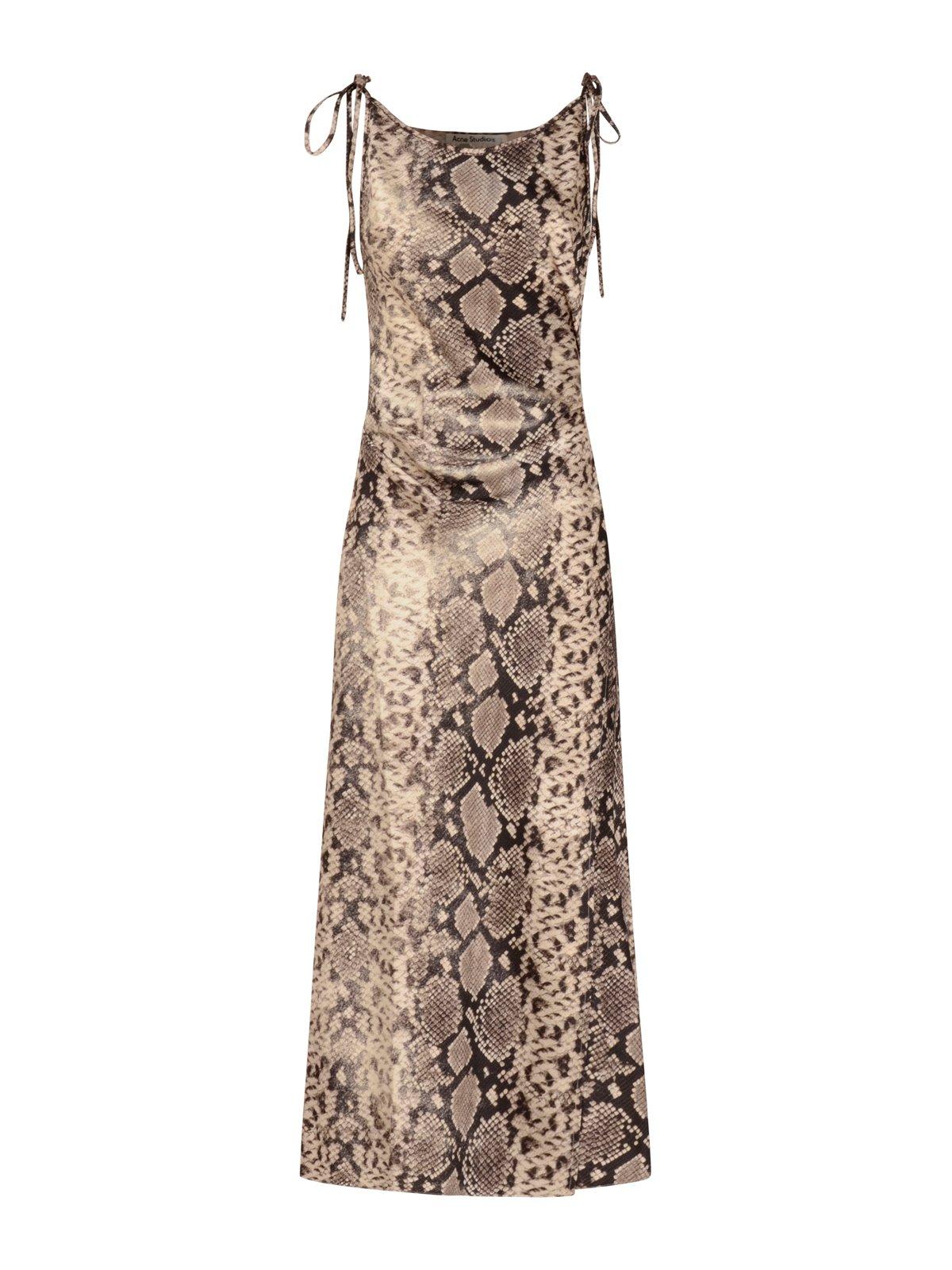 Satin Python Printed Dress