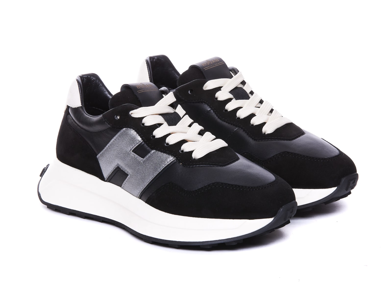 Shop Hogan H641 Sneakers In Black