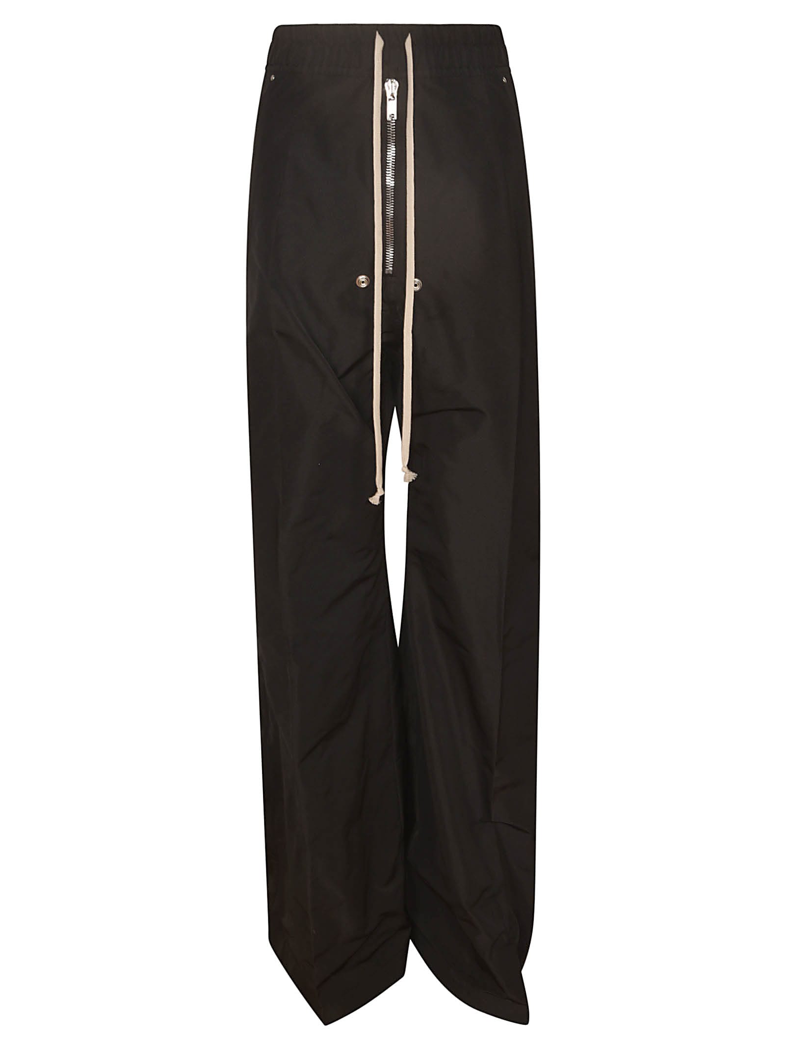 Shop Rick Owens Straight Lace-up Trousers In Black