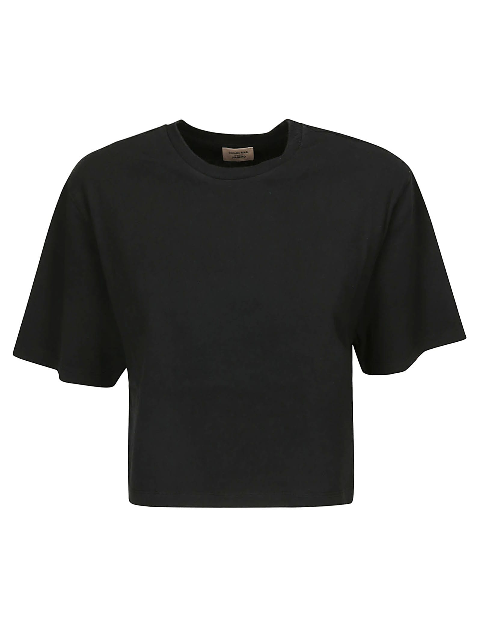 7 For All Mankind Cropped Tee Cotton In Black