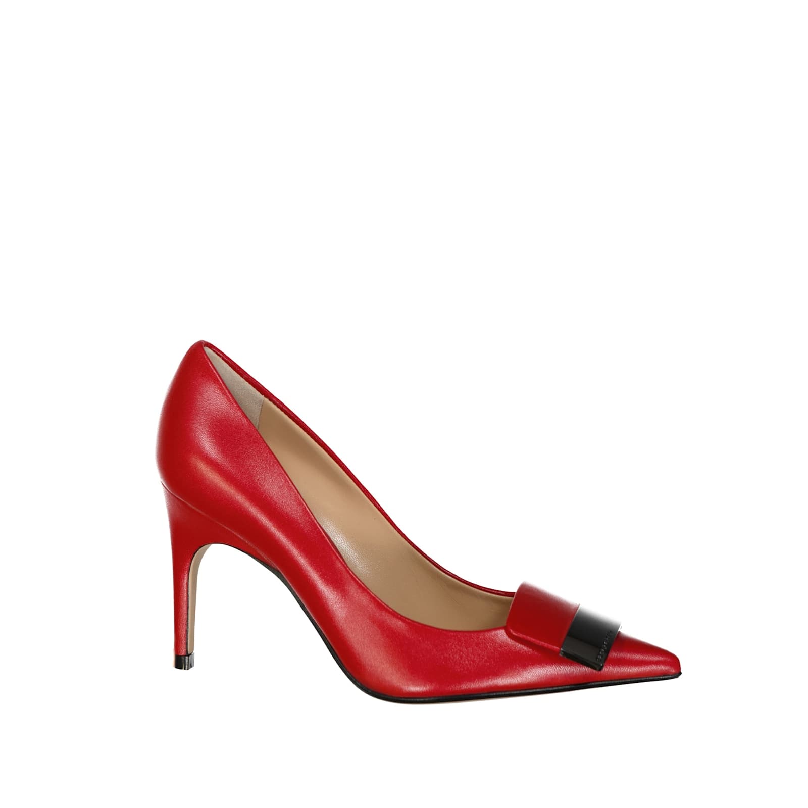 Shop Sergio Rossi 090 Leather Pumps In Red