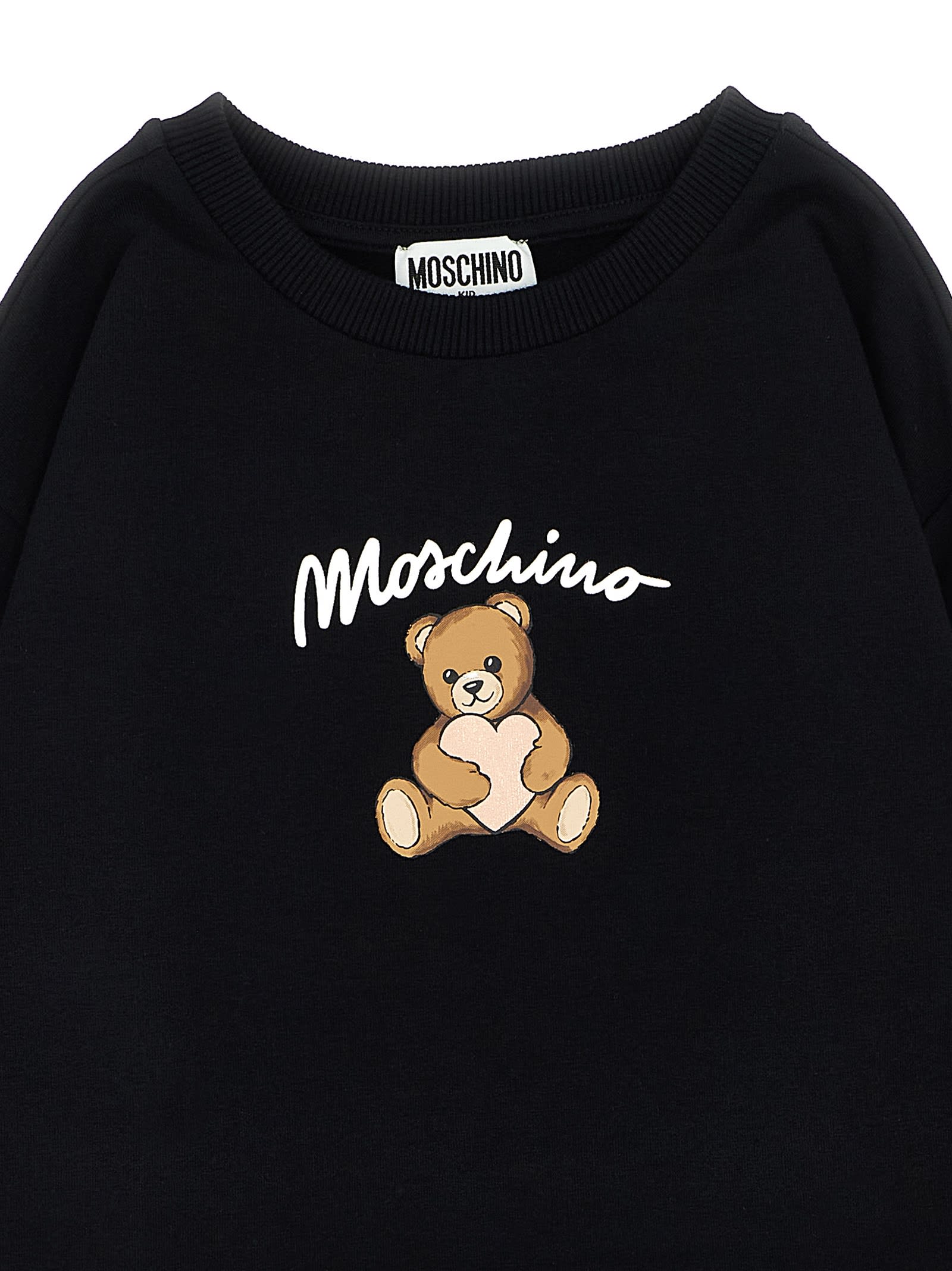 Moschino Teddy Bear-print Sweater In Black