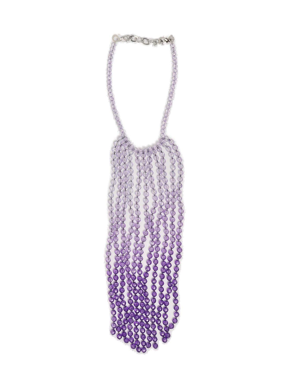 Emporio Armani Logo Engraved Embellished Necklace