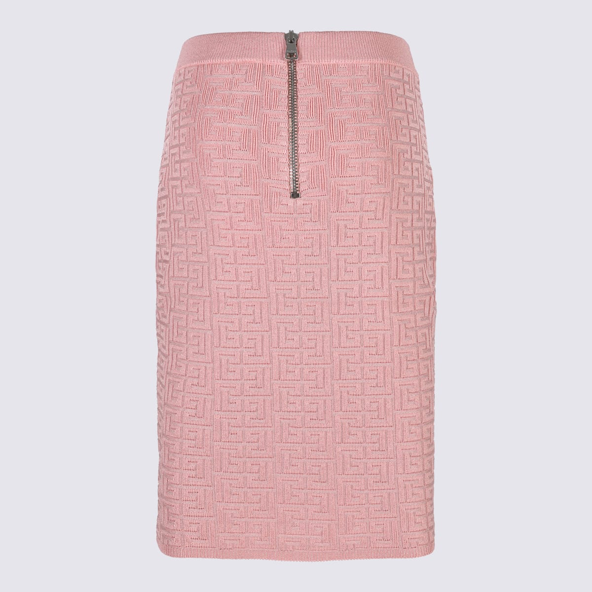 Shop Balmain Pink Viscose Skirt