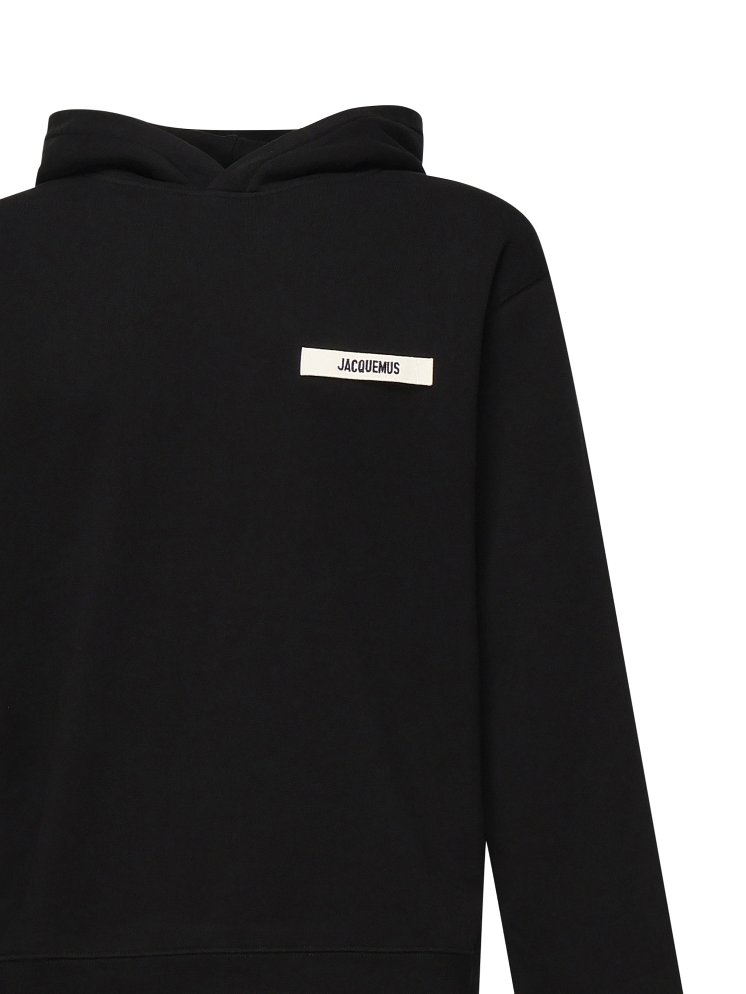Jacquemus Men Le Hoodie Gros Grain Sweatshirt In Black