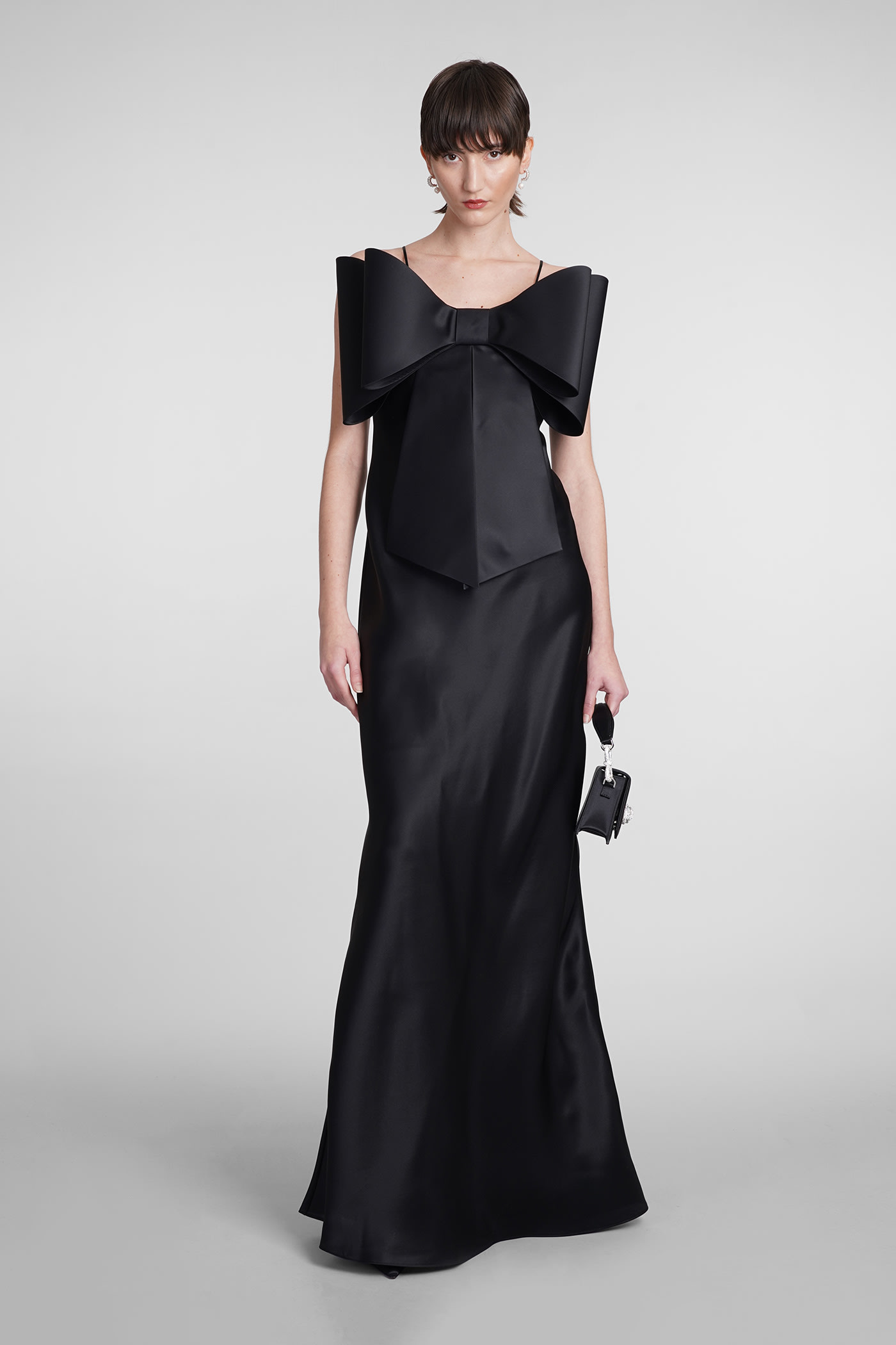 Shop Mach &amp; Mach Dress In Black Silk