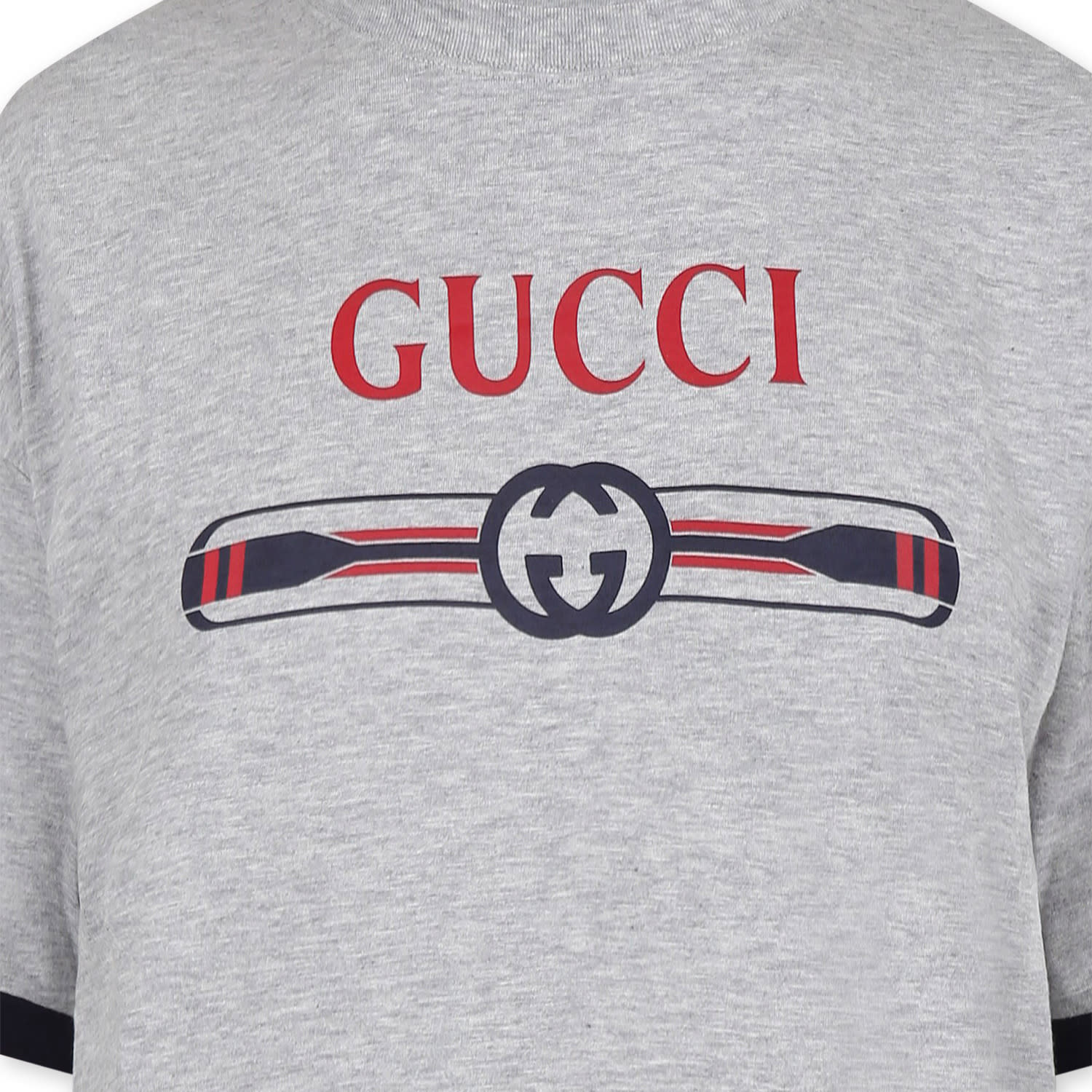 Gucci Logo-print T-shirt In Grey