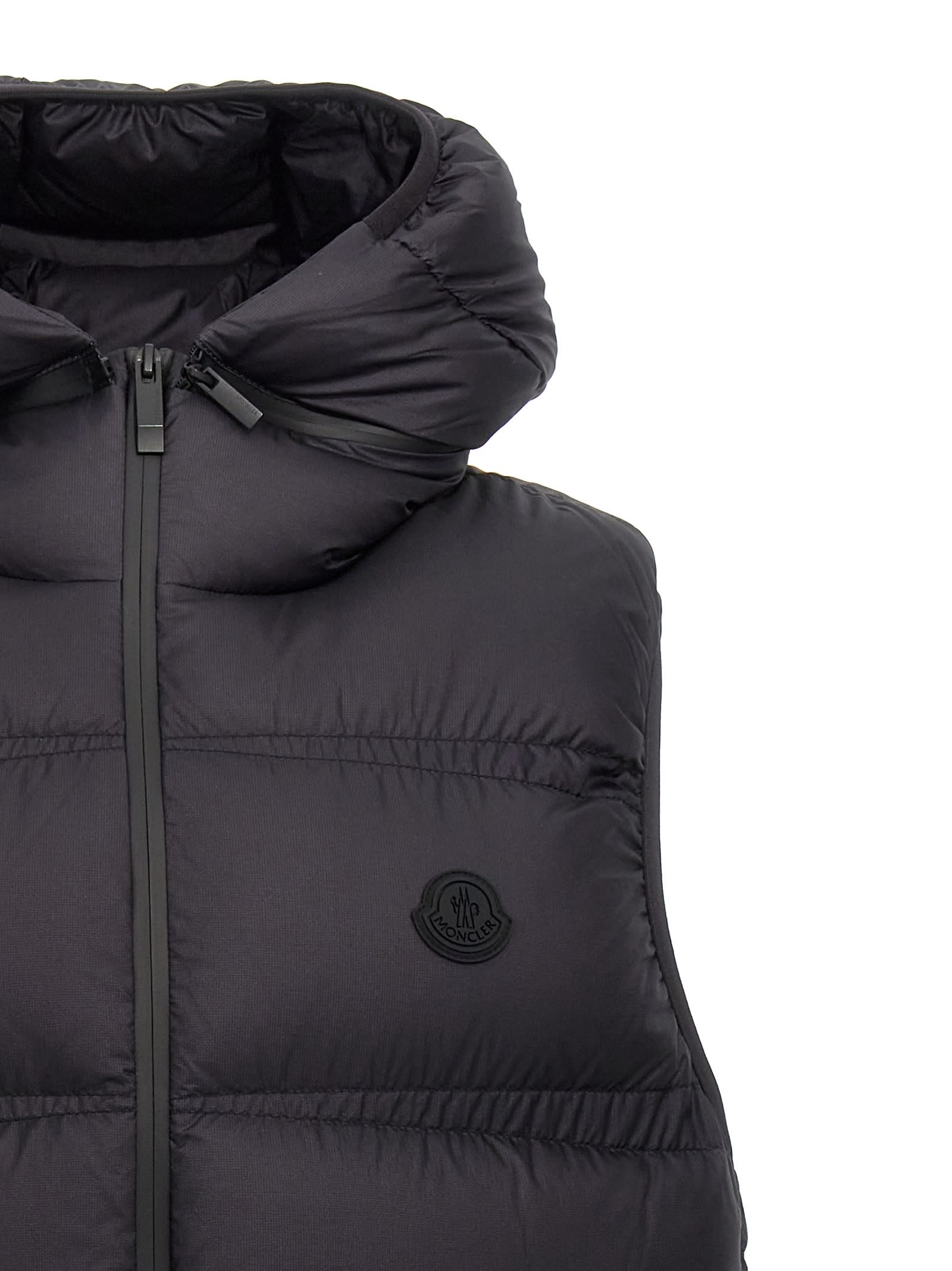 Shop Moncler Lausen Vest In Black