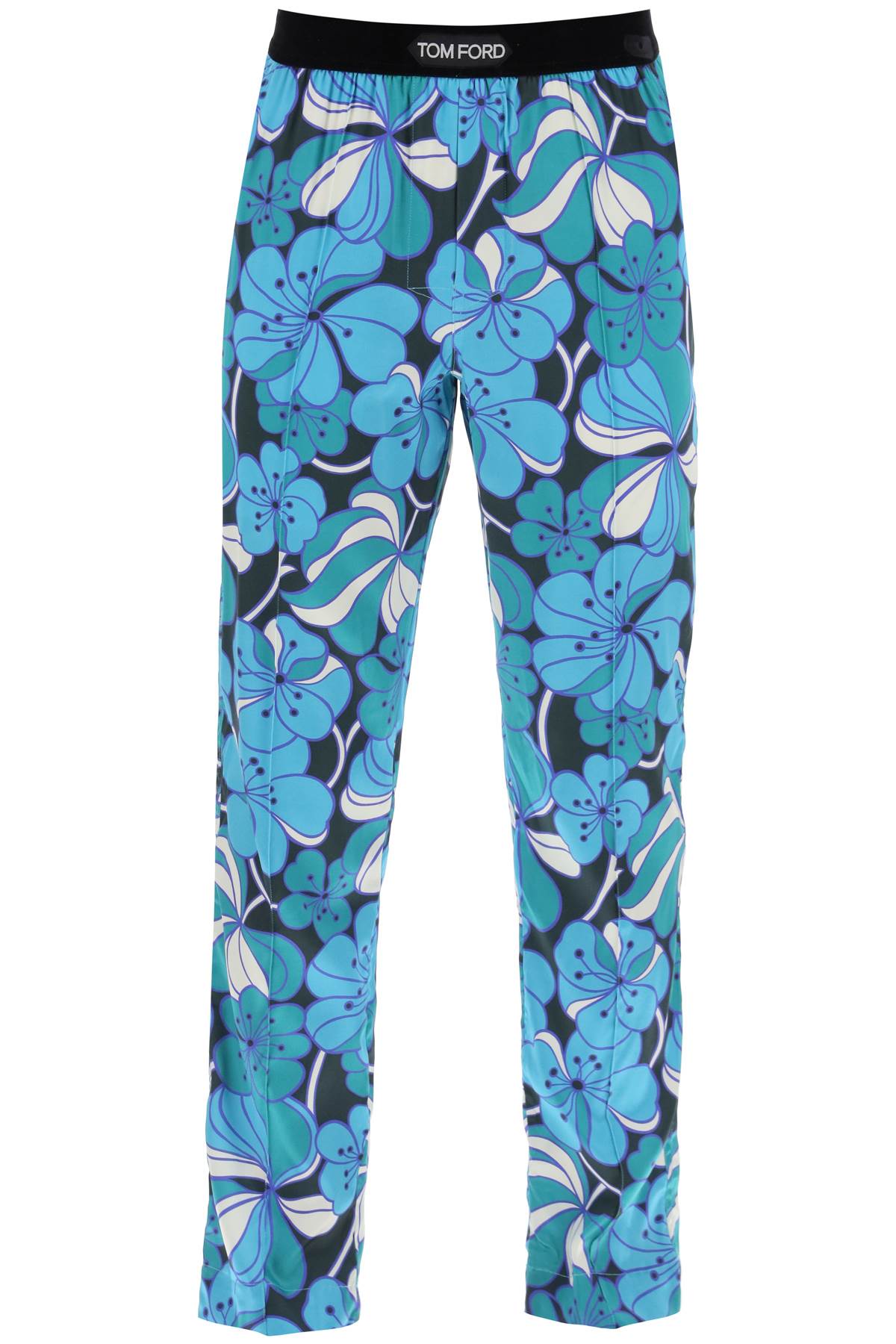 Pajama Pants In Floral Silk