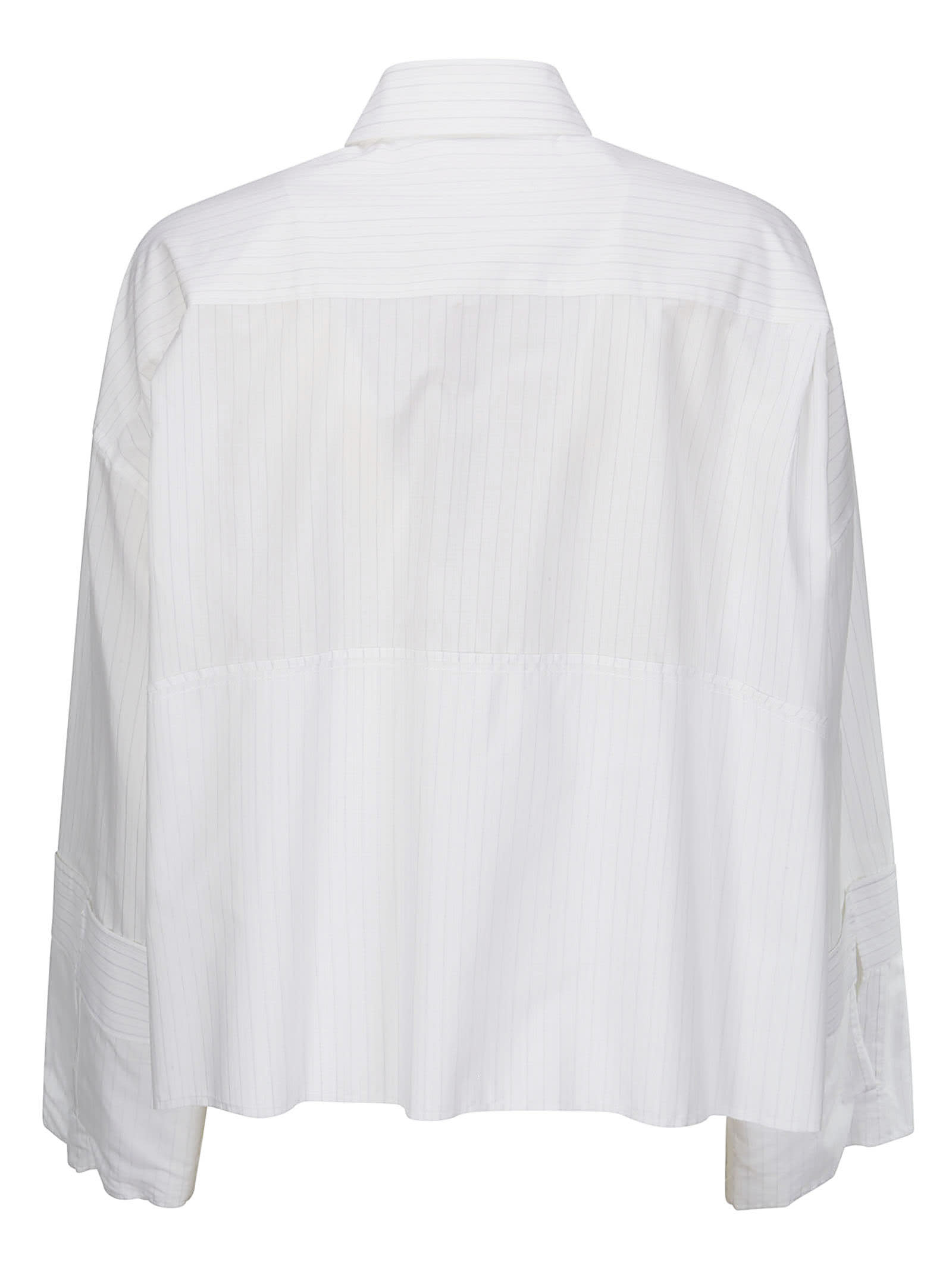 Shop Mm6 Maison Margiela Long-sleeved Shirt In White
