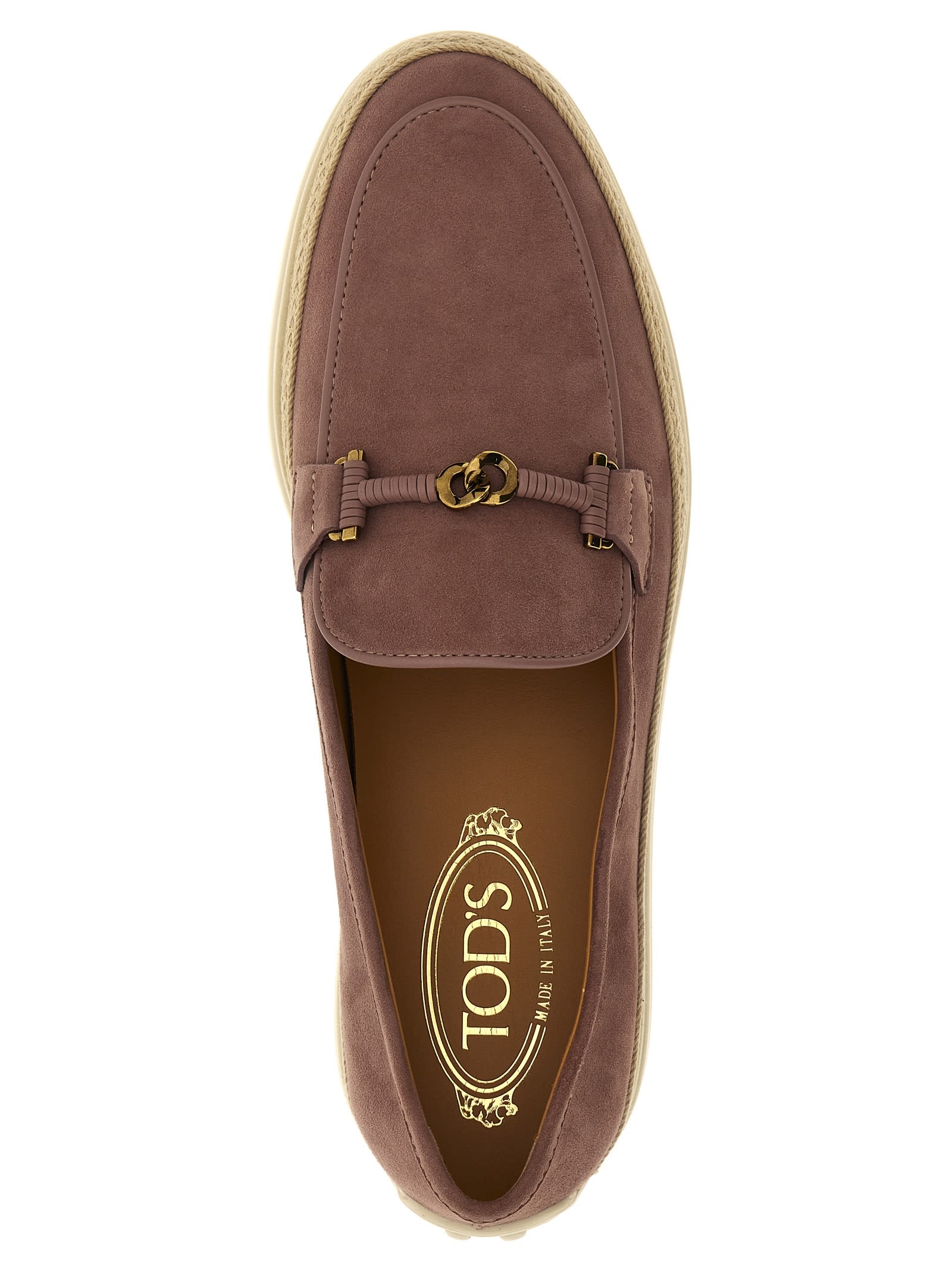 Shop Tod's Loafers In Pink