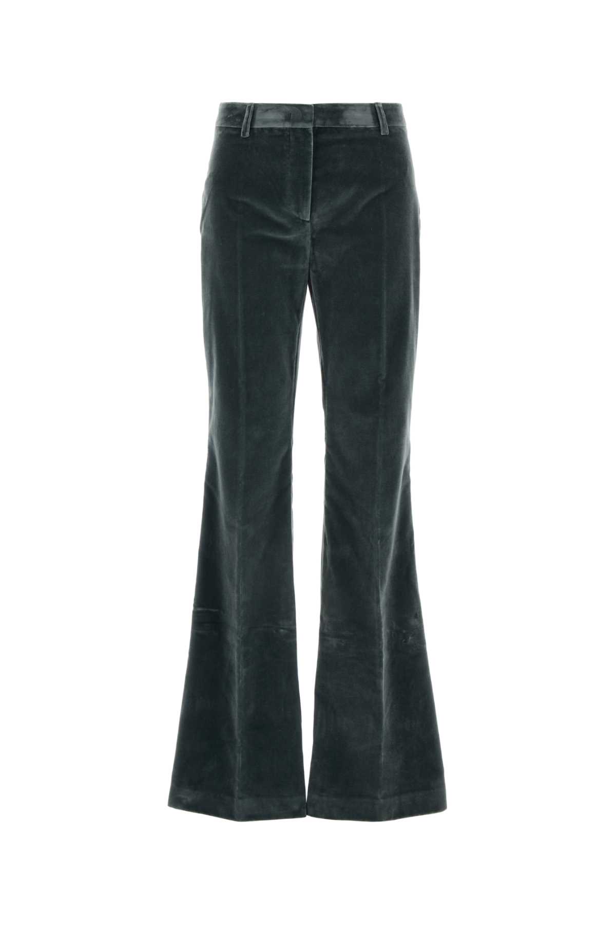 Shop Etro Dark Grey Velvet Pant In B6214