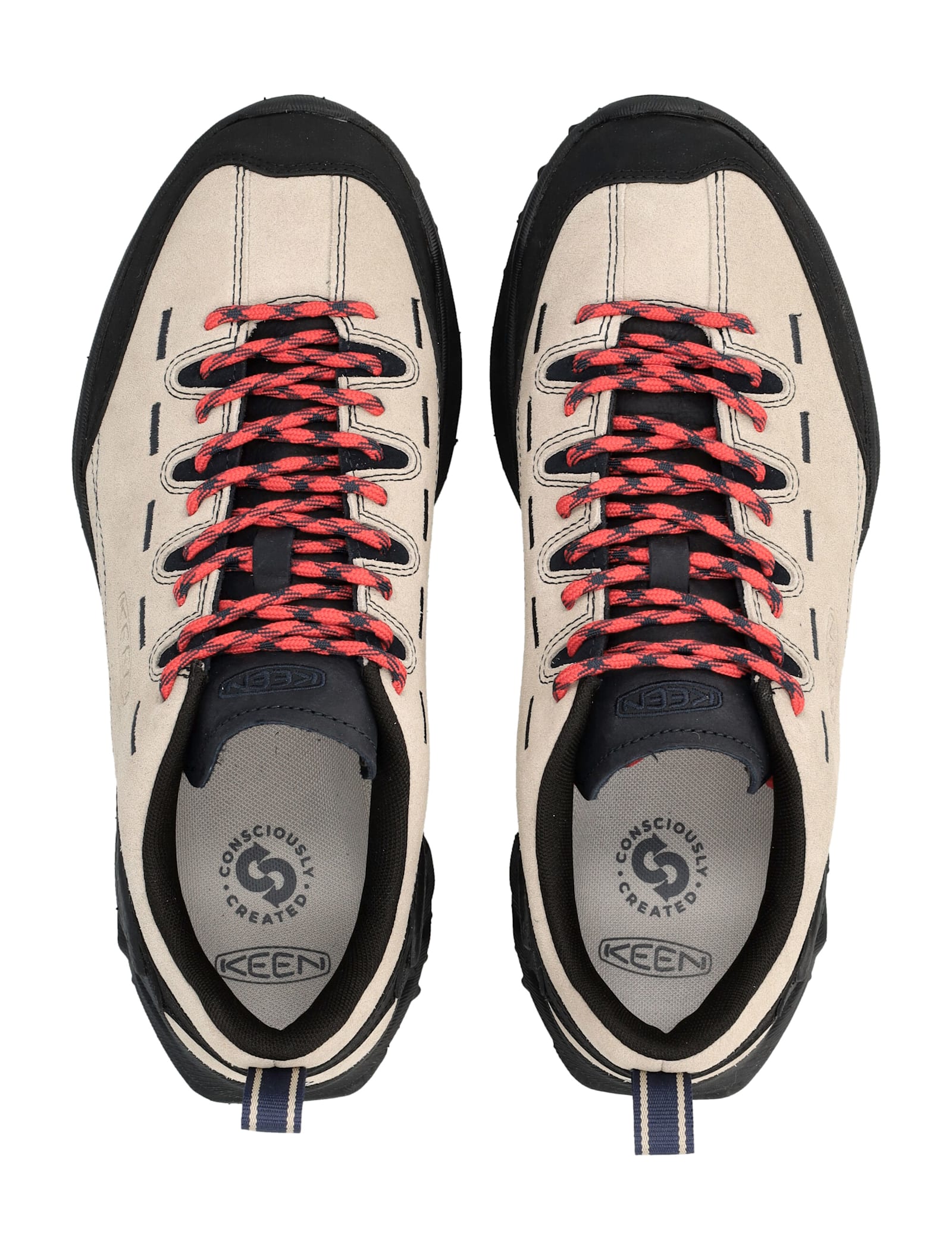 Keen Beige Vitello Leather Sneakers With Rugged Outsole In Brown