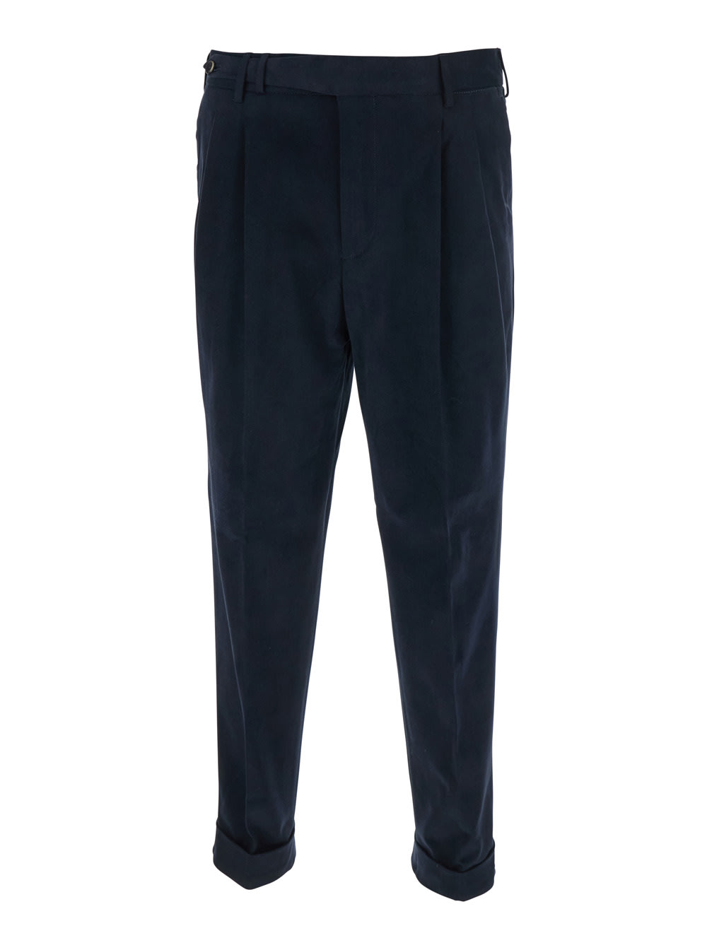 Pt Torino Blue Pants With Pences And Belt Loops In Cotton Blend Man In Blue