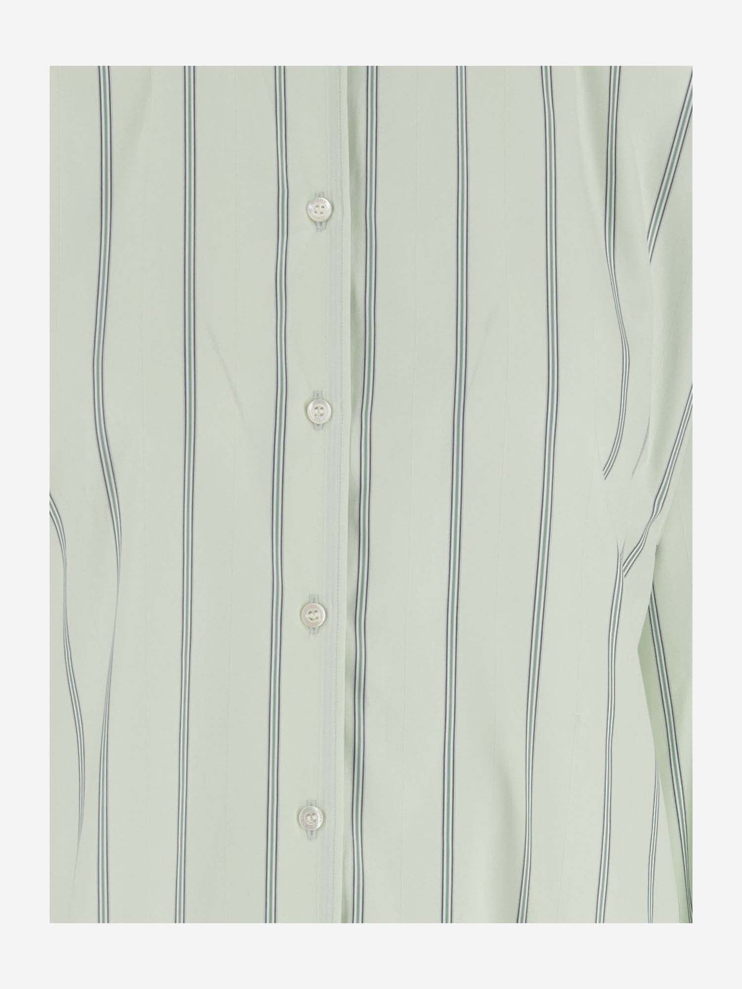 Shop Aspesi Striped Shirt In Green